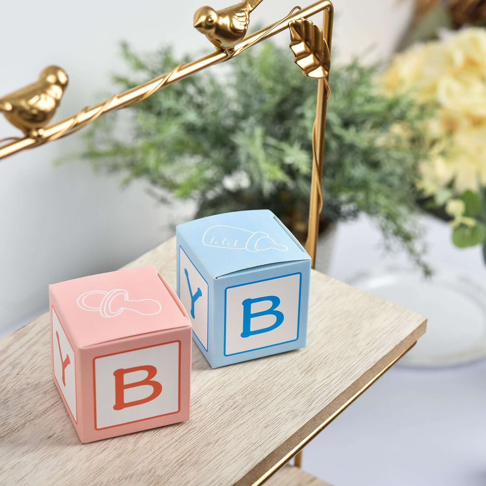 25 Pack Pink Baby Shower Party Favor Candy Gift Boxes 2" - Image 6