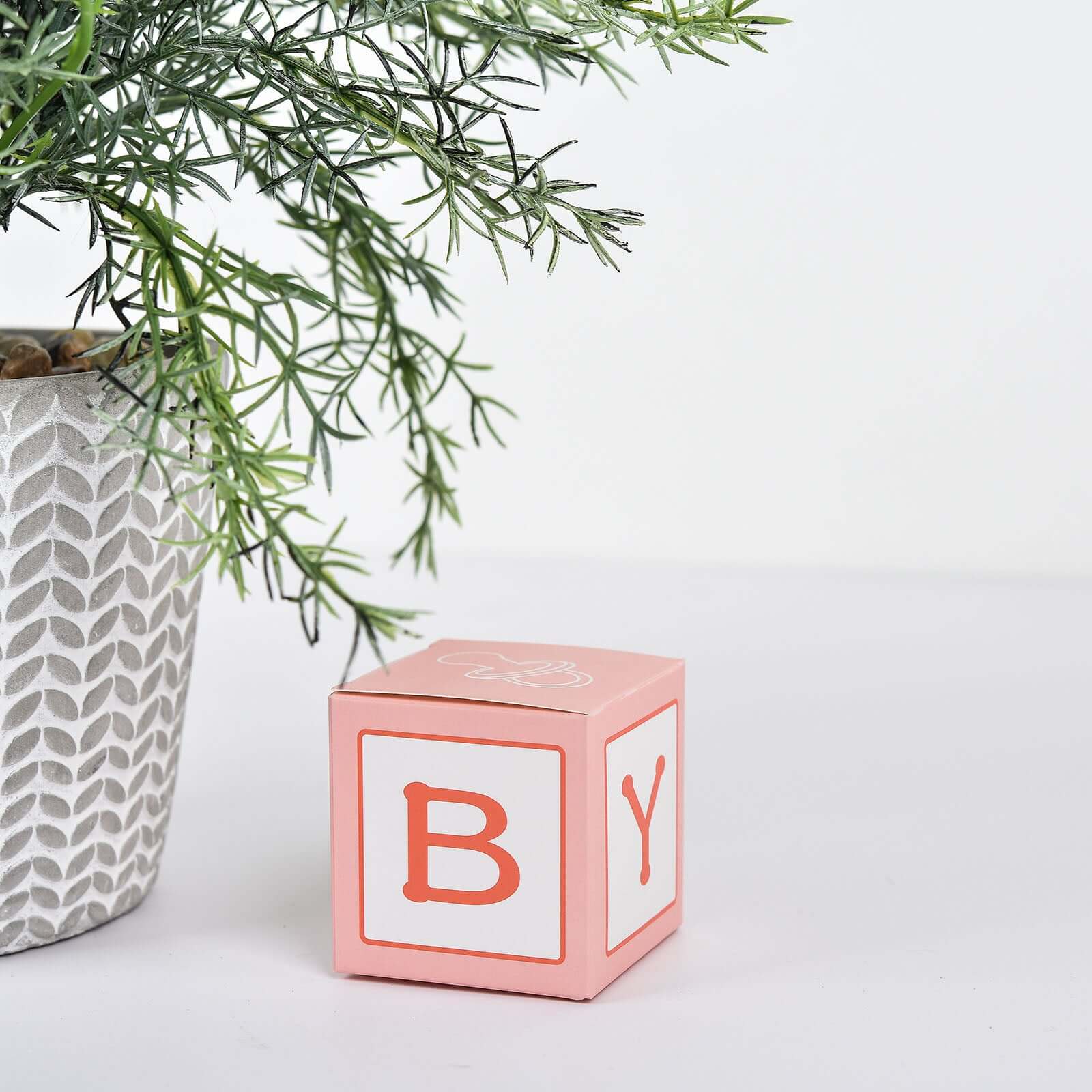 25 Pack Pink Baby Shower Party Favor Candy Gift Boxes 2" - Image 8