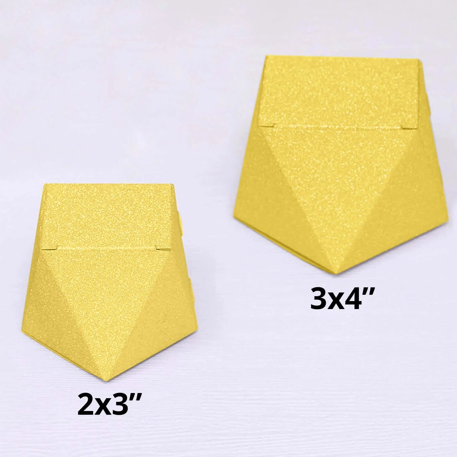 25 Pack DIY Gold Glittered Geometric Wedding Favor Gift Box 3"x4" - Image 3