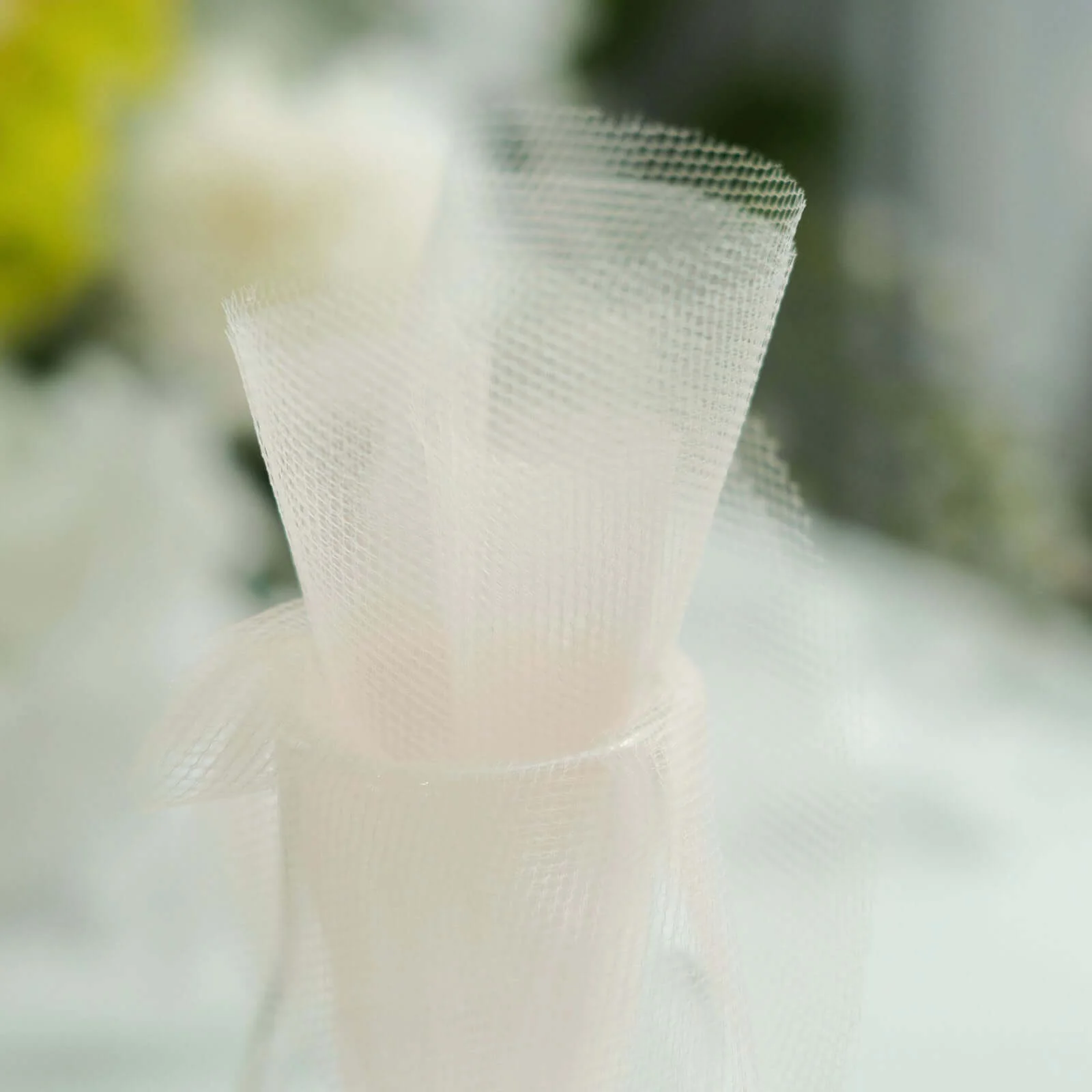 25 Pack Beige Sheer Nylon Tulle Circles Favor Wrap Craft Fabric, DIY Candy Favor Wraps 9" - Image 12