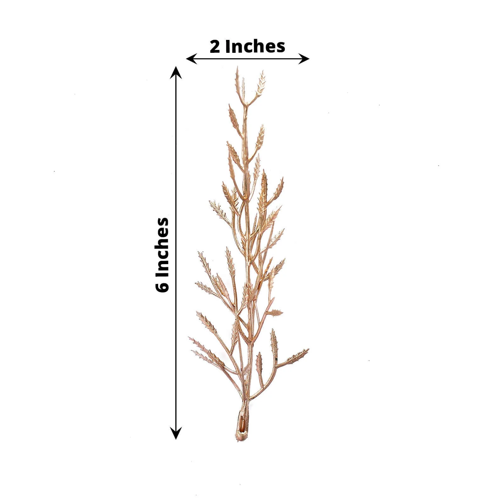 25-Pack Artificial Fern Leaf Branch Stems 6" Metallic Gold - Lightweight Durable Faux Stems for Holiday Wreaths Garlands & Table Accents - Image 3
