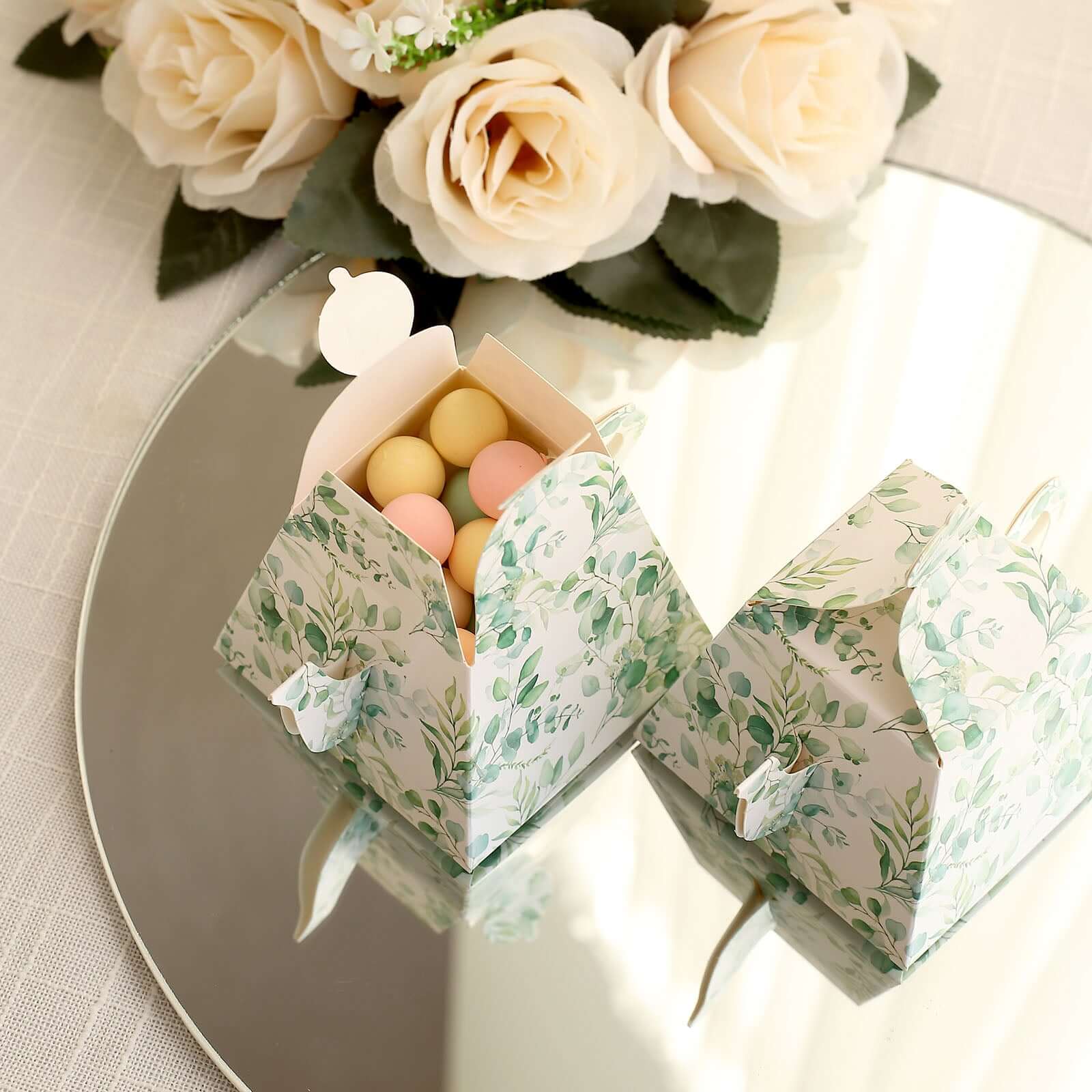 25 Pack Eucalyptus Greenery Mini Teapot Gift Boxes, Tea Time Party Favor Boxes - 5"x4" - Image 10