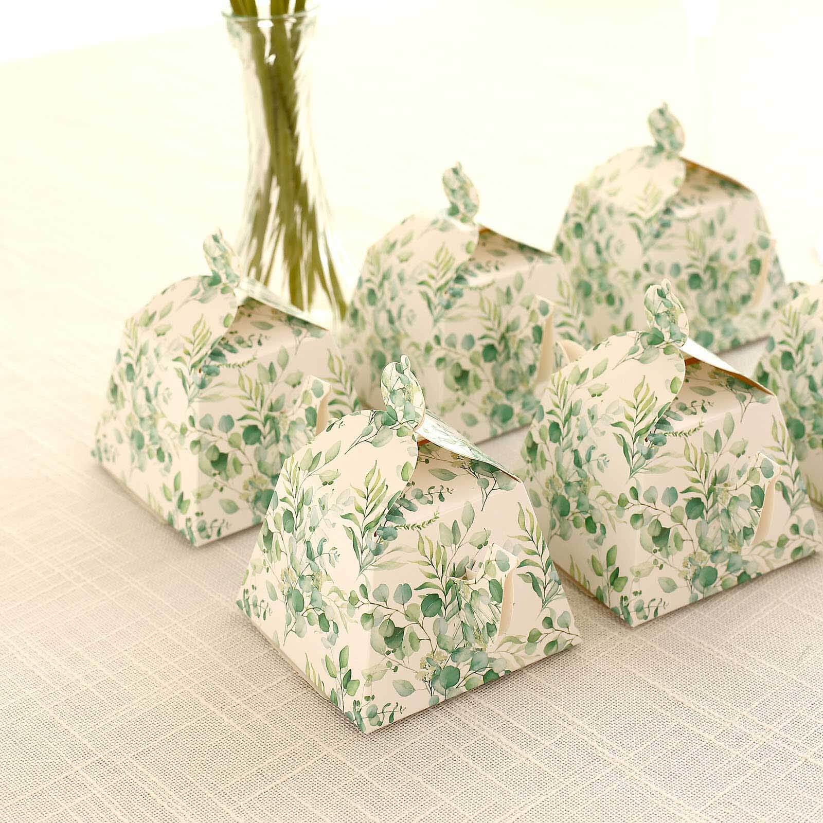 25 Pack Eucalyptus Greenery Mini Teapot Gift Boxes, Tea Time Party Favor Boxes - 5"x4" - Image 7