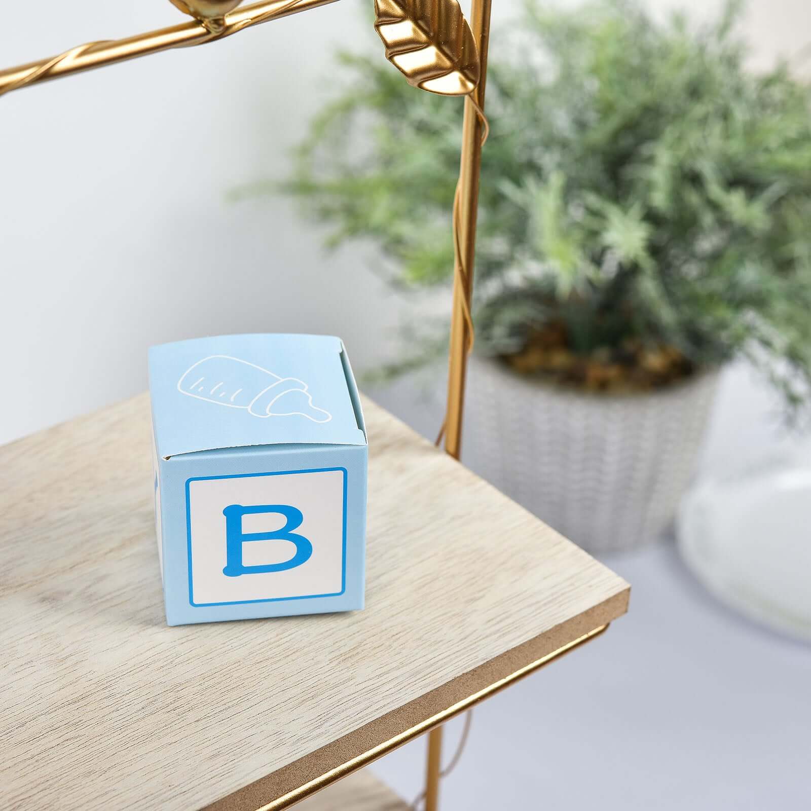 25 Pack Light Blue Baby Shower Party Favor Candy Gift Boxes 2" - Image 9