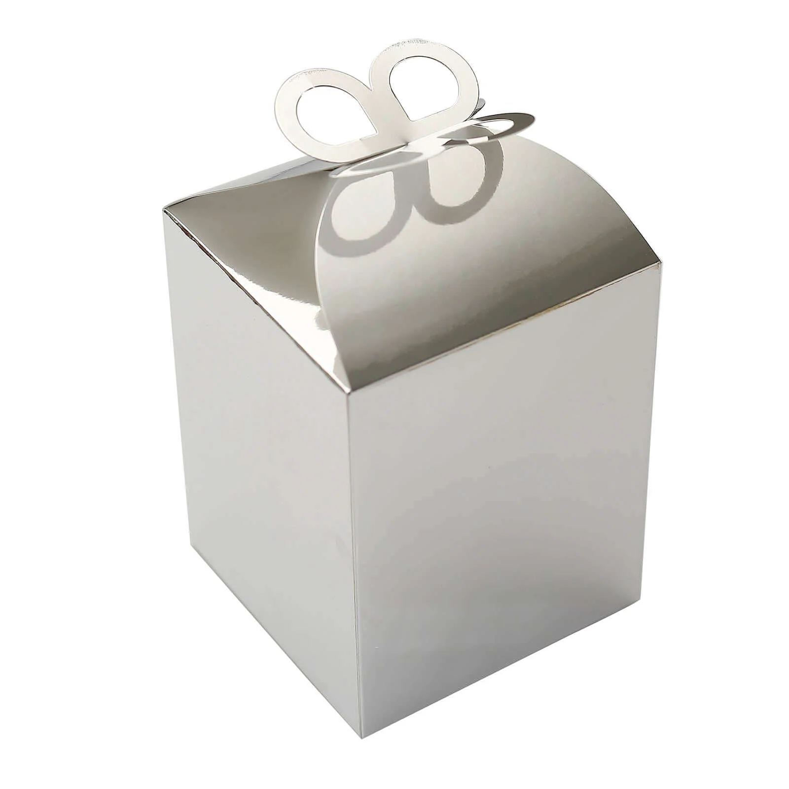 25 Pack Metallic Silver Butterfly Top Premium Candy Gift Boxes, Cardstock Party Favor Boxes 250 GSM - Image 7