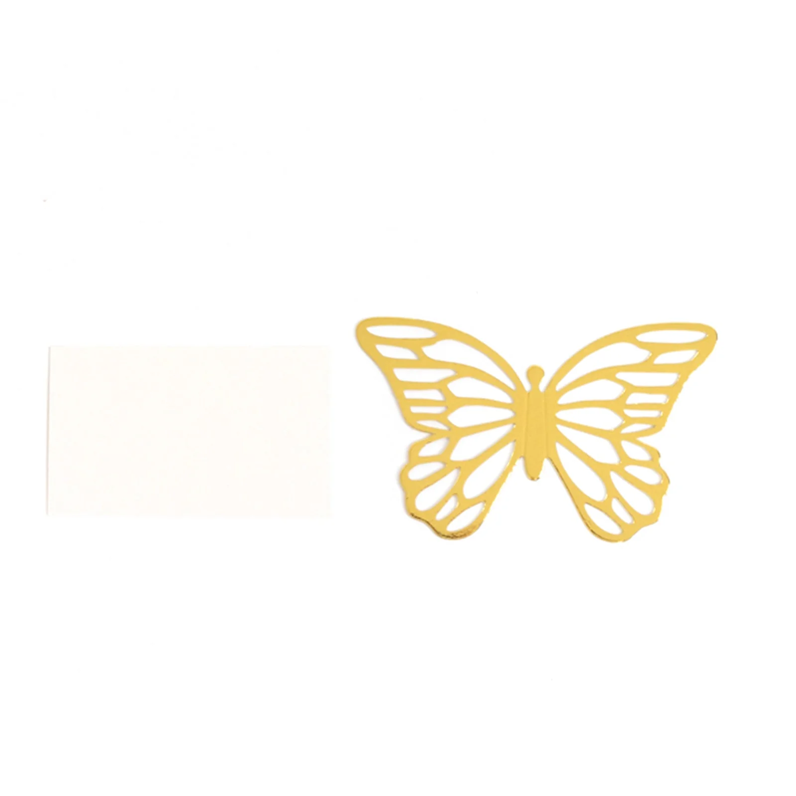 25-Pack Paper Butterfly Place Card Holders 3"x5" Gold with White Printable Cards - 3D Free Standing Table Number Stands - Image 8