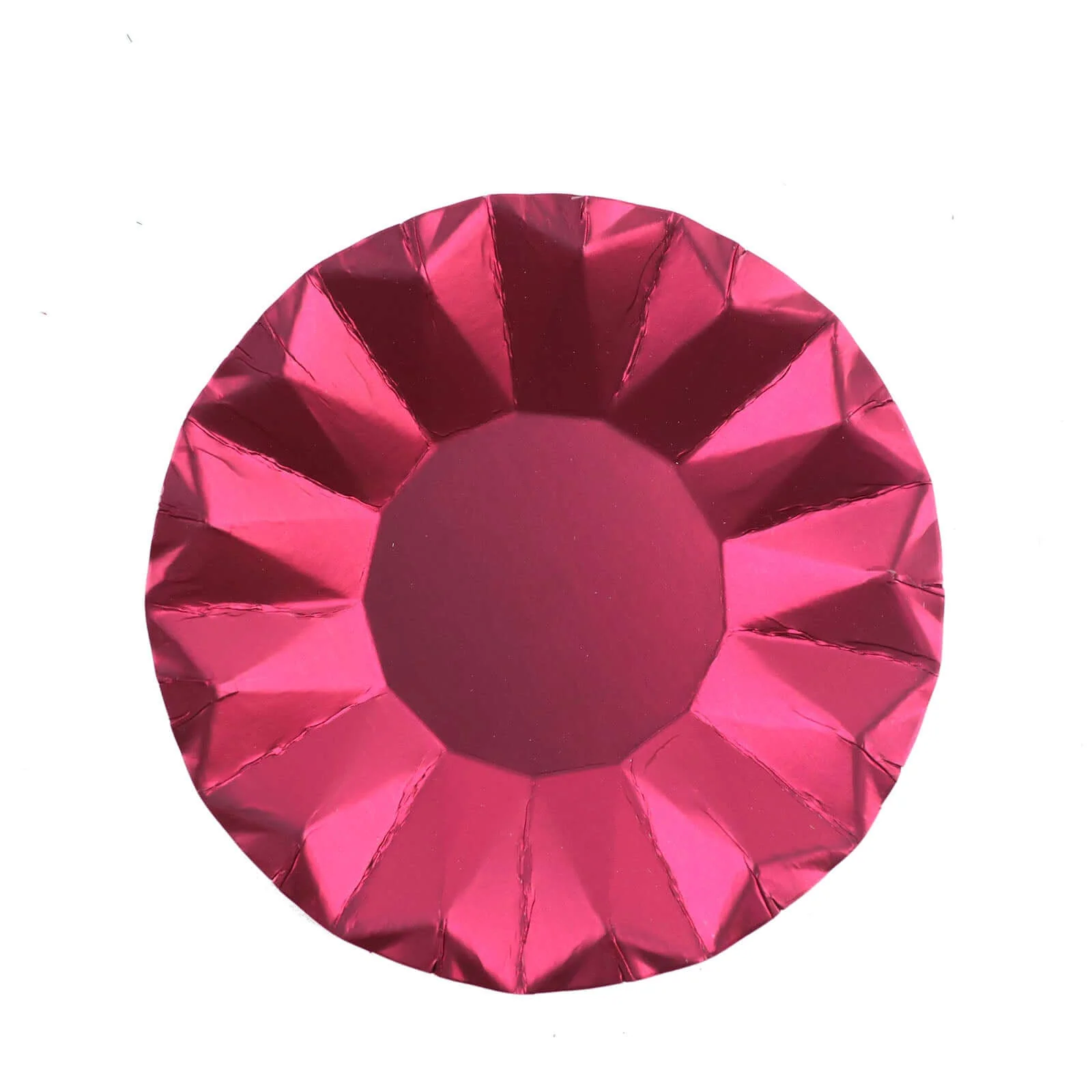 25-Pack Paper Round Dessert Plates 7" Burgundy with Geometric Prism Rim - 400GSM Disposable Appetizer Salad Plates - Image 7