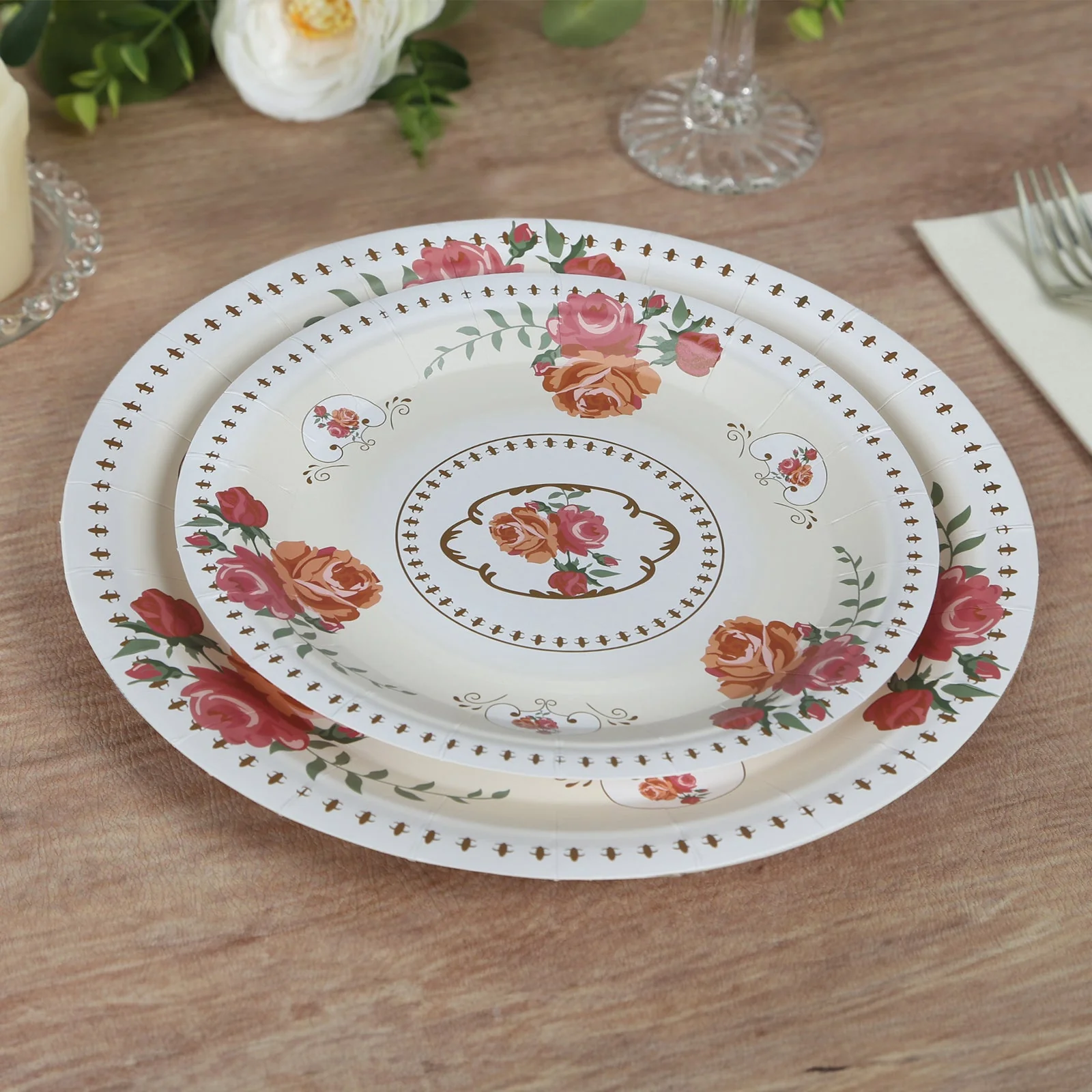 25-Pack Paper Round Dessert Plates 7" Ivory - Image 3