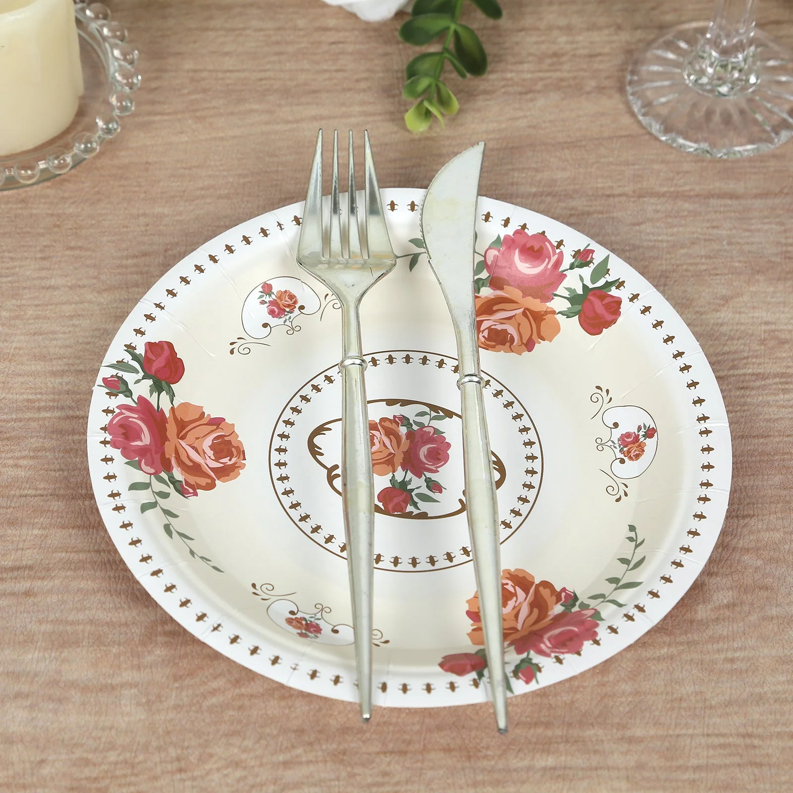 25-Pack Paper Round Dessert Plates 7" Ivory - Image 4