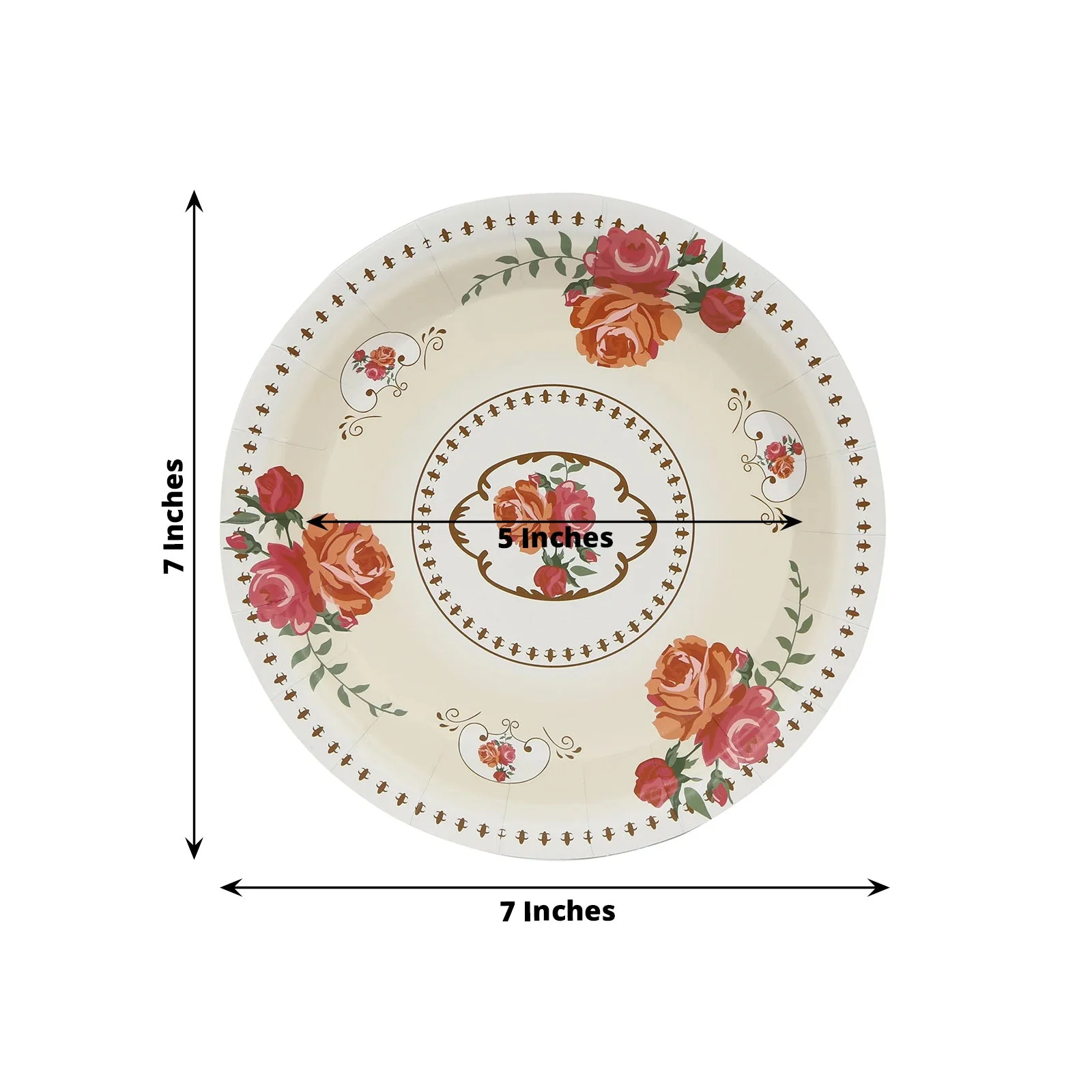 25-Pack Paper Round Dessert Plates 7" Ivory - Image 6