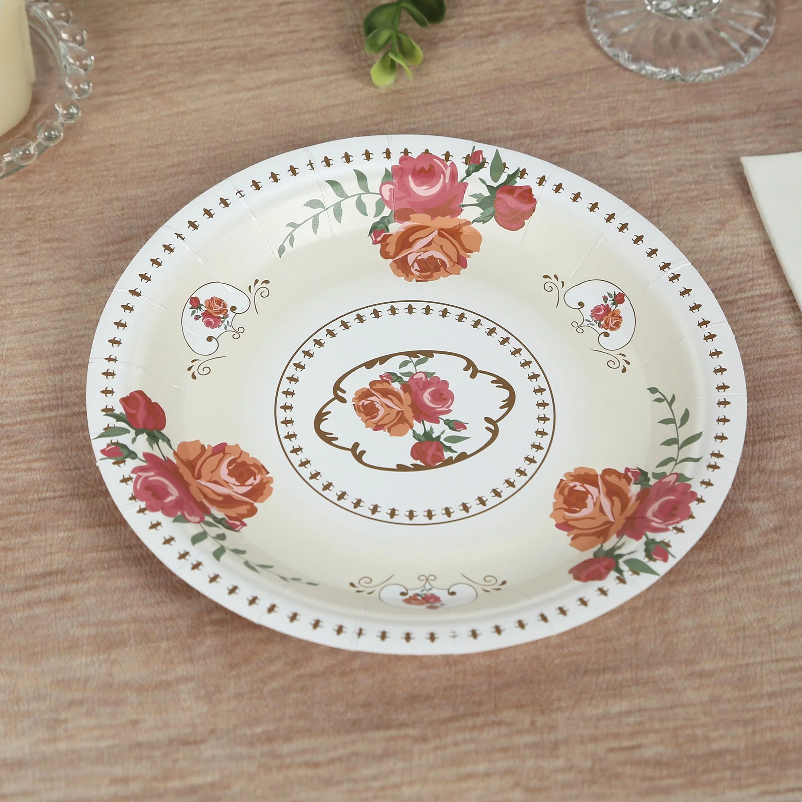 25-Pack Paper Round Dessert Plates 7" Ivory - Image 9