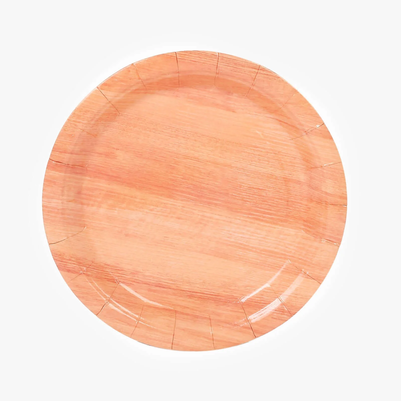 25-Pack Paper Round Dessert Plates 7" Natural Wood Grain Print - Rustic Farmhouse Style Disposable Appetizer Salad Plates - Image 7