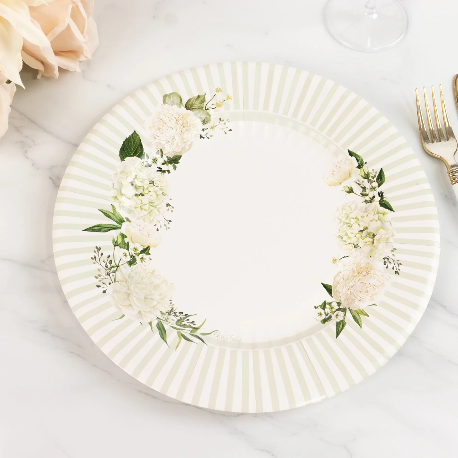 25-Pack Paper Round Dinner Plates 10" White - Image 7