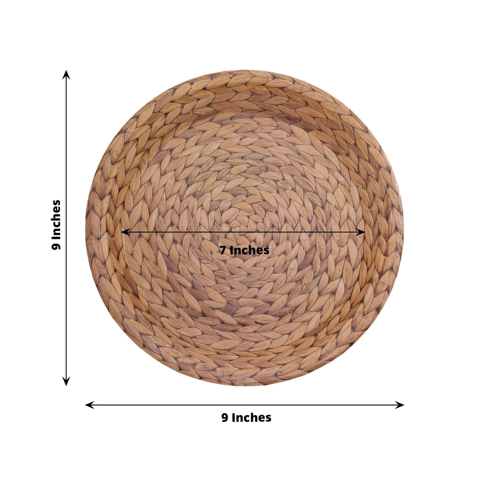 25-Pack Paper Round Dinner Plates 9" Natural with Woven Rattan Print - 300GSM Rustic Farmhouse Disposable Party Plates for Boho Brunches & Outdoor Gatherings - Image 3