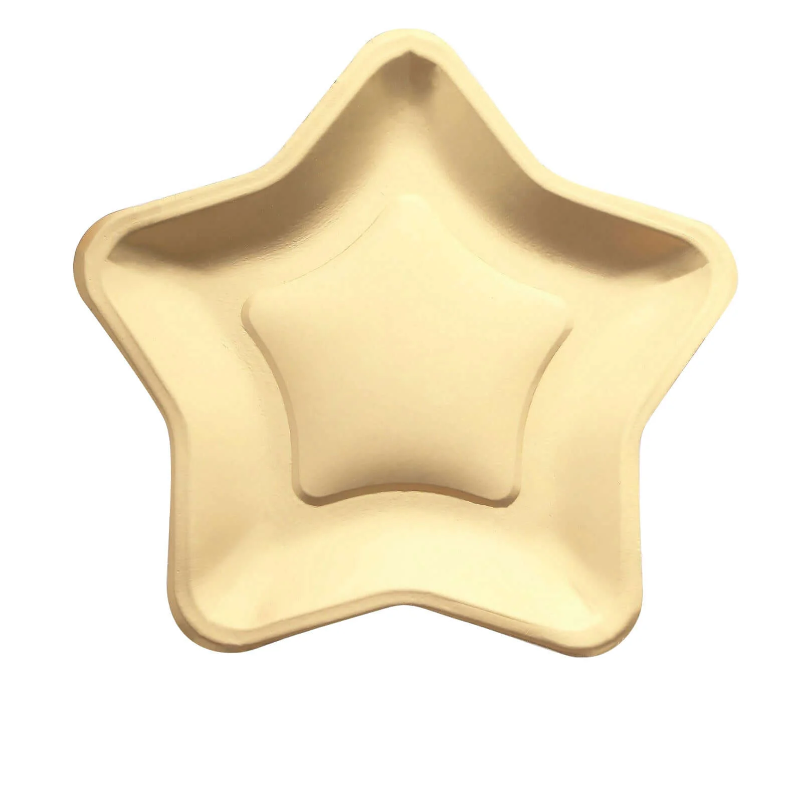 25-Pack Paper Star Shaped Dinner Plates 9" Matte Gold - 300GSM Eco-friendly Disposable Party Plates for Festive Occasions - Image 7