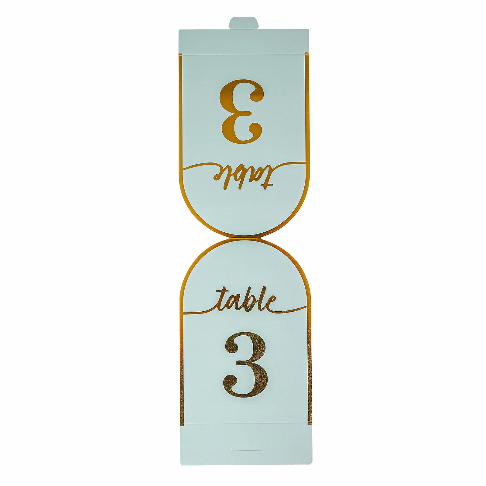 25-Pack Disposable Table Numbers 7" Dusty Blue Free Standing Double Sided Table Number Place Cards with Metallic Gold Foil Numbers 1-25 - Image 12