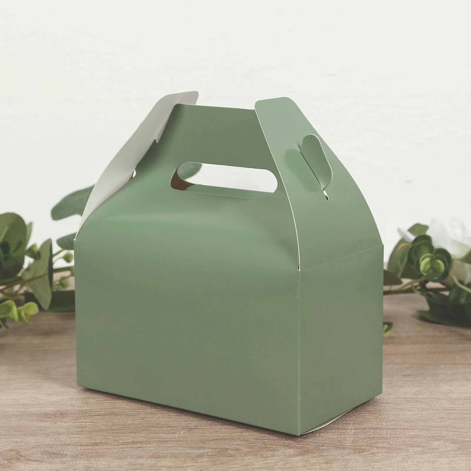 25 Pack Party Favor Gift Tote Gable Boxes, Dusty Sage Green Candy Treat Boxes 6"x3.5"x7" - Image 5