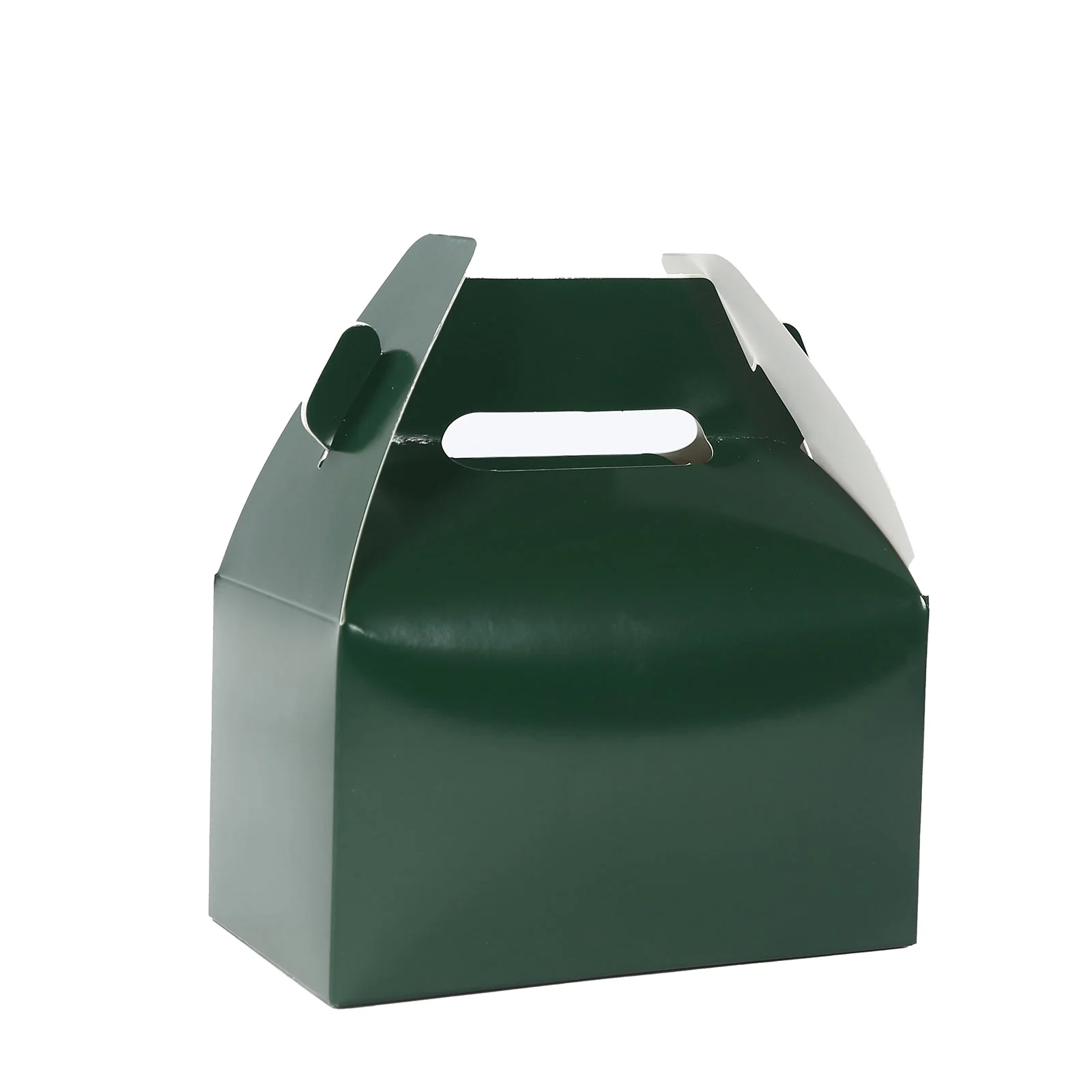 25 Pack Party Favor Gift Tote Gable Boxes, Hunter Emerald Green Candy Treat Boxes 6"x3.5"x7" - Image 6