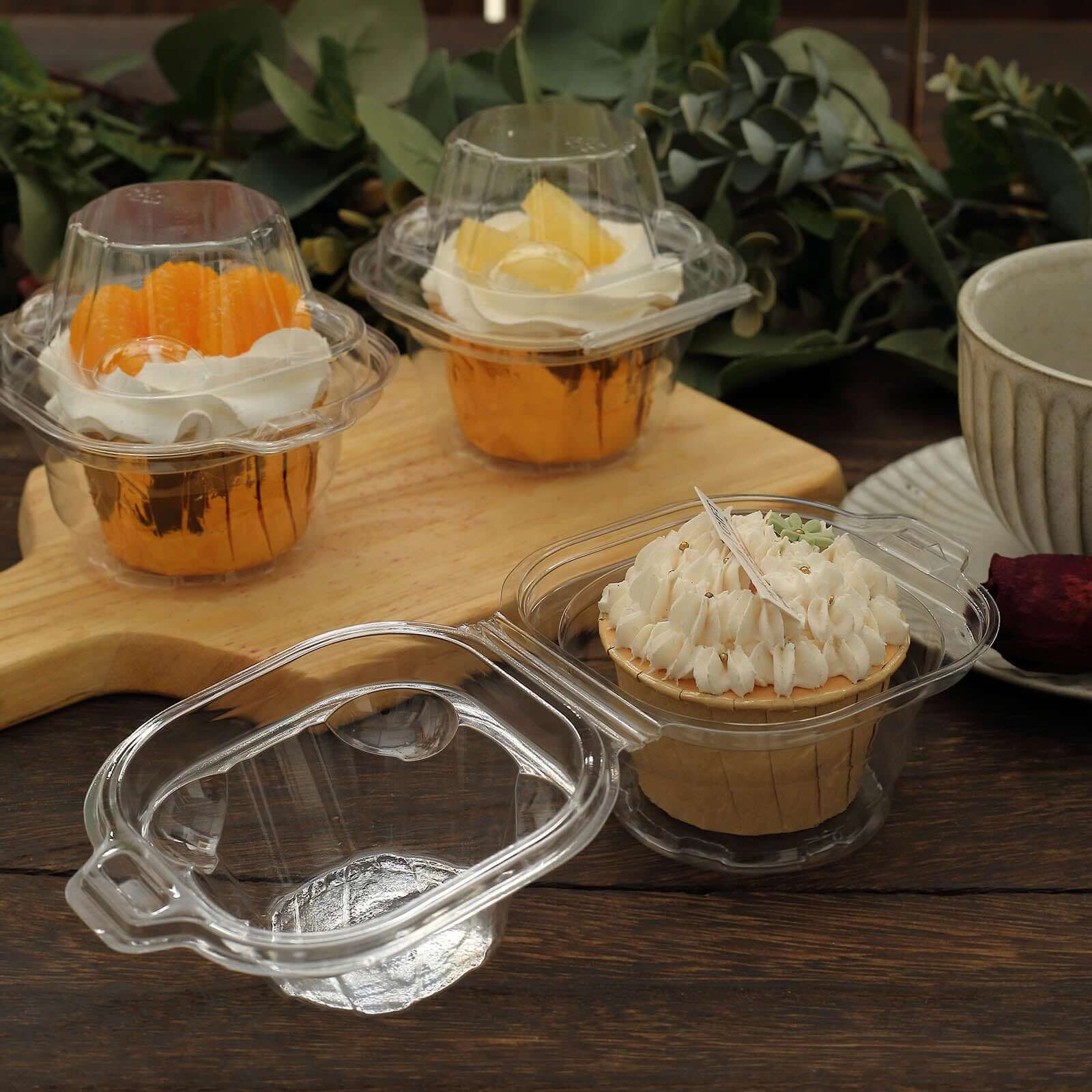 25-Pack Plastic Cupcake Container Boxes with Dome Lid 4" Clear - Stackable Individual Clamshell-Packaging for Bakery Display & Party Favors - Image 17