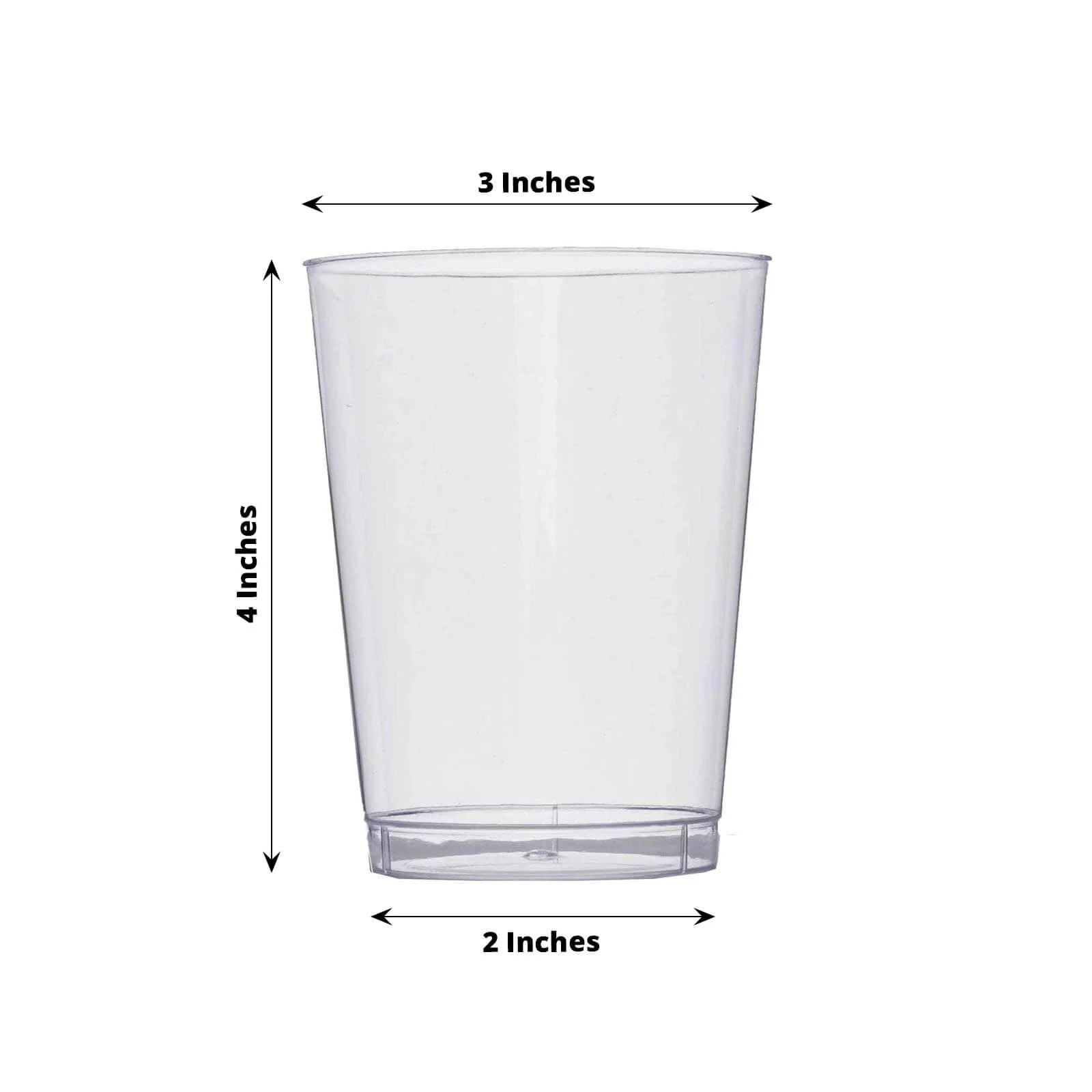 25-Pack Plastic Tumbler Cups 10oz Clear - Disposable Crystal Drinking Glasses for Parties - Image 3