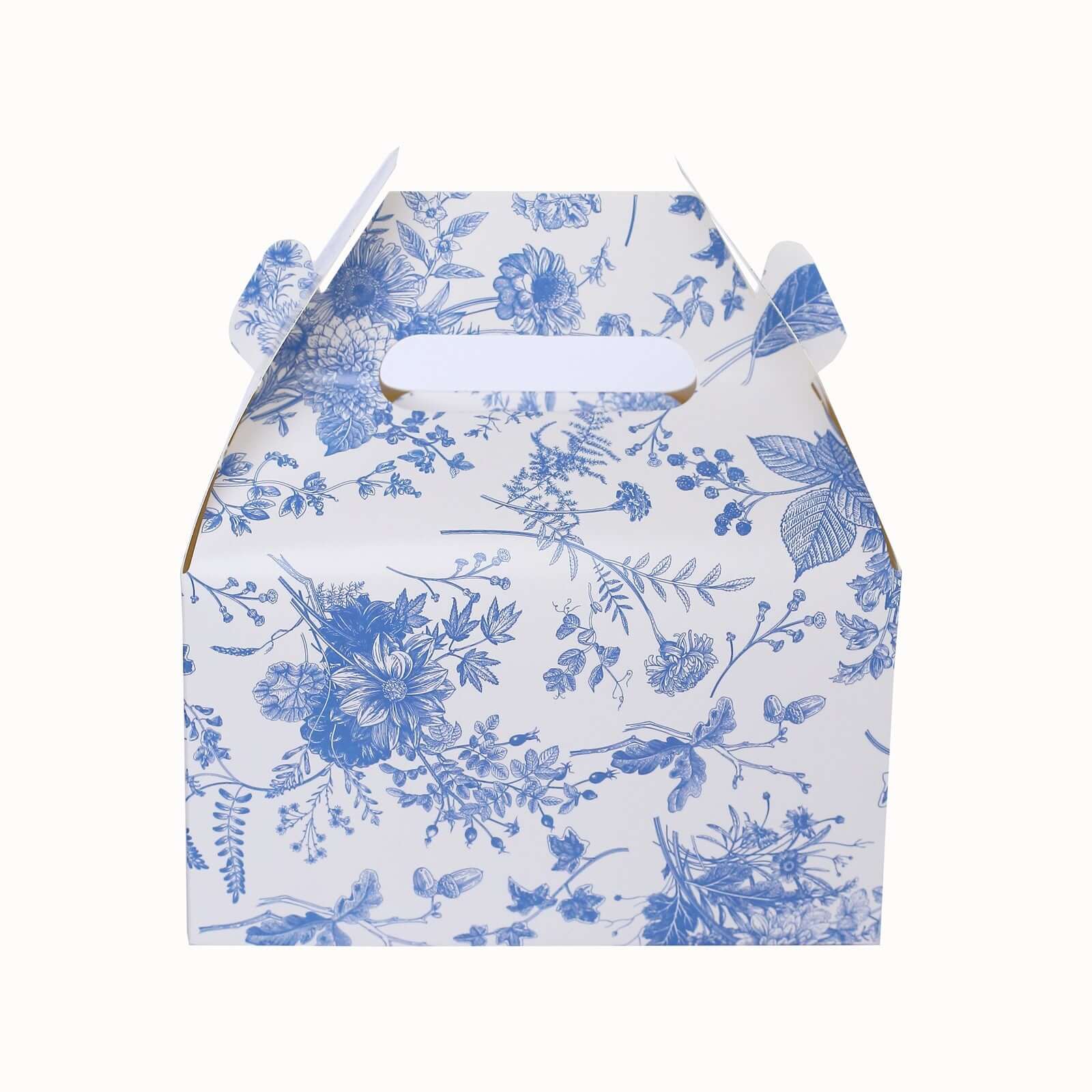 25 Pack White Blue Party Favor Gift Tote Gable Boxes in French Toile Pattern, Candy Treat Boxes - 6"x3.5"x7" - Image 8