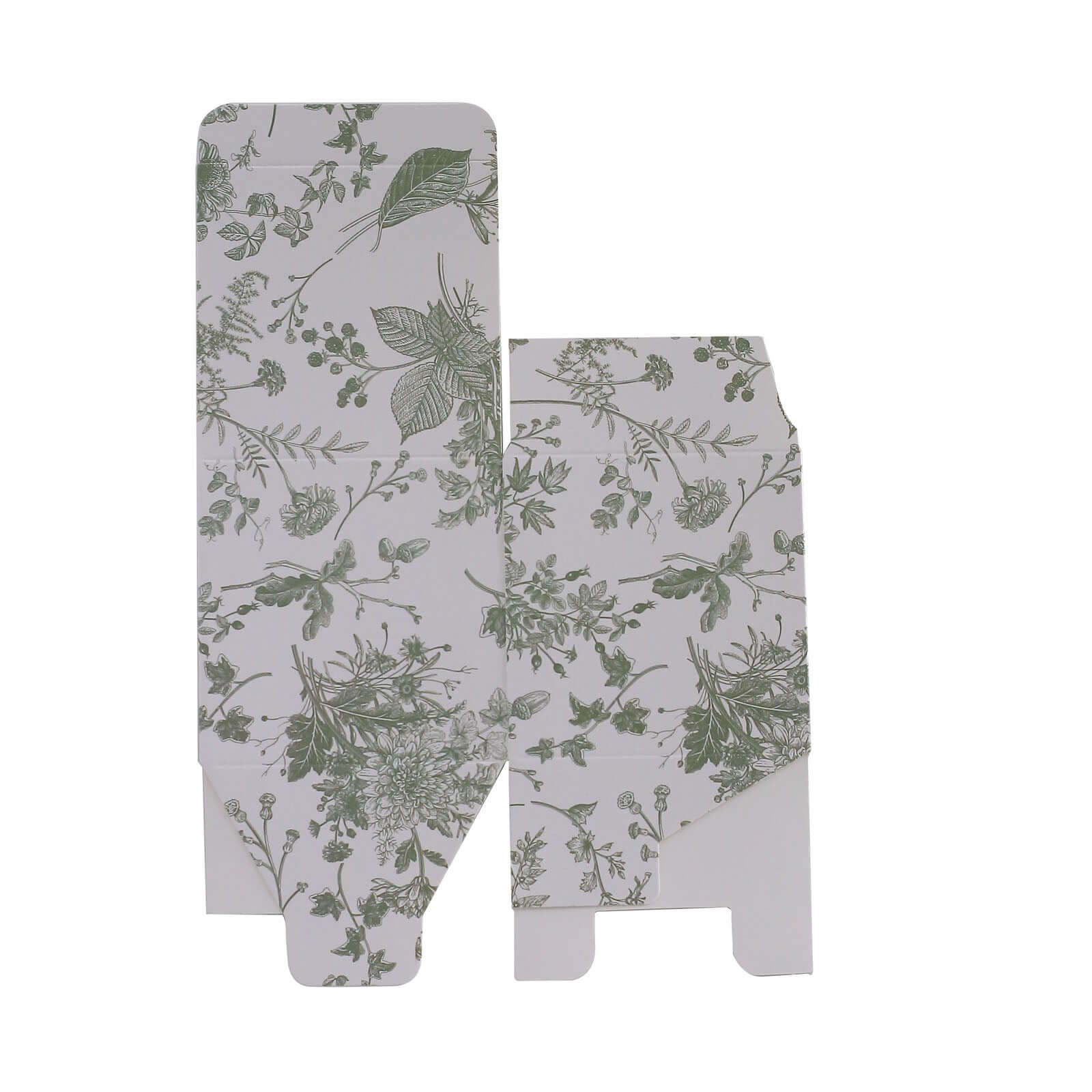25 Pack White Sage Green Paper Gift Boxes in French Toile Pattern, Cardstock Party Shower Candy Favor Boxes - 3"x3"x3" - Image 7