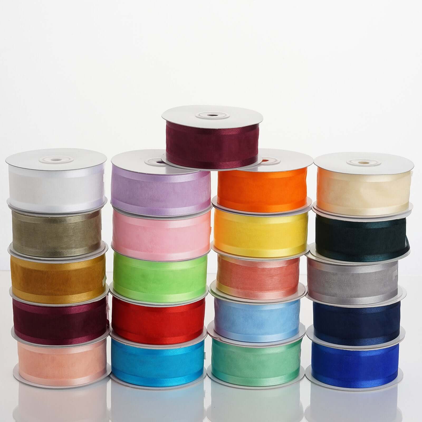Blush Sheer Organza Ribbon With Satin Edges 25 Yards 1.5" - Image 7
