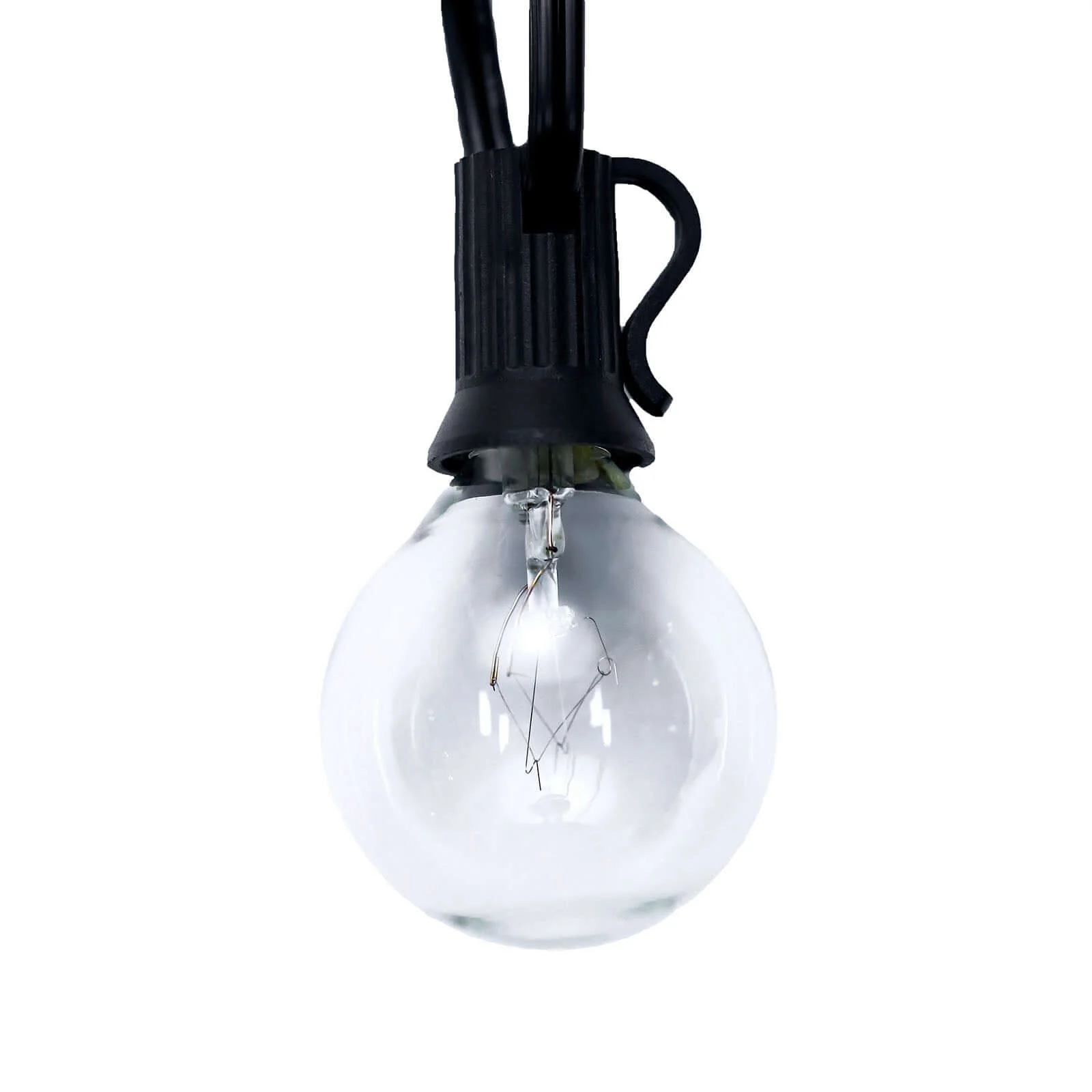 Warm White Connectable Hanging Outdoor or Indoor String Lights, Waterproof 120V With 28 Incandescent Glass Light Bulbs 25ft - Image 7