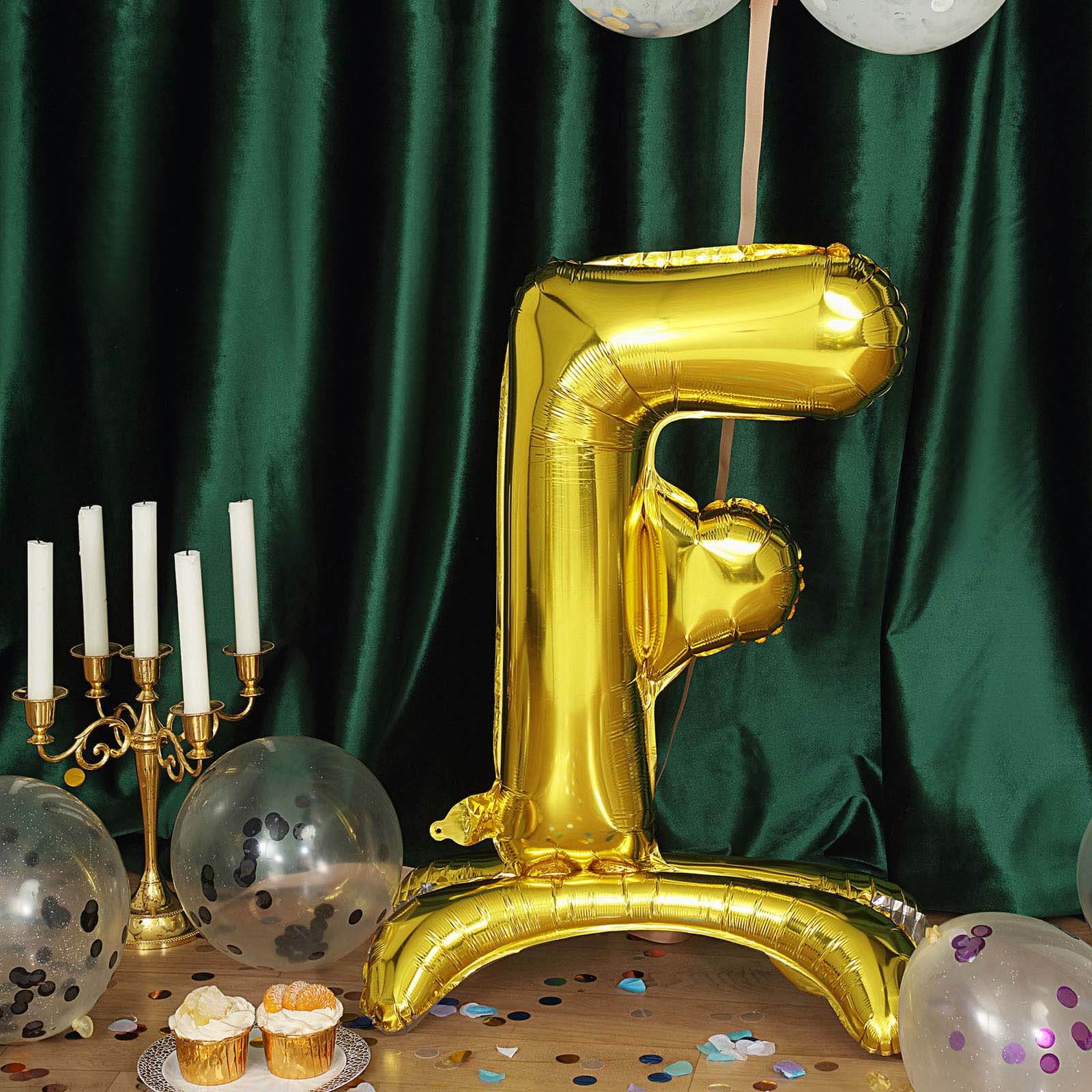 Gold Self Standing Helium/Air Mylar Foil Letter and Number Balloons 27" - Image 13