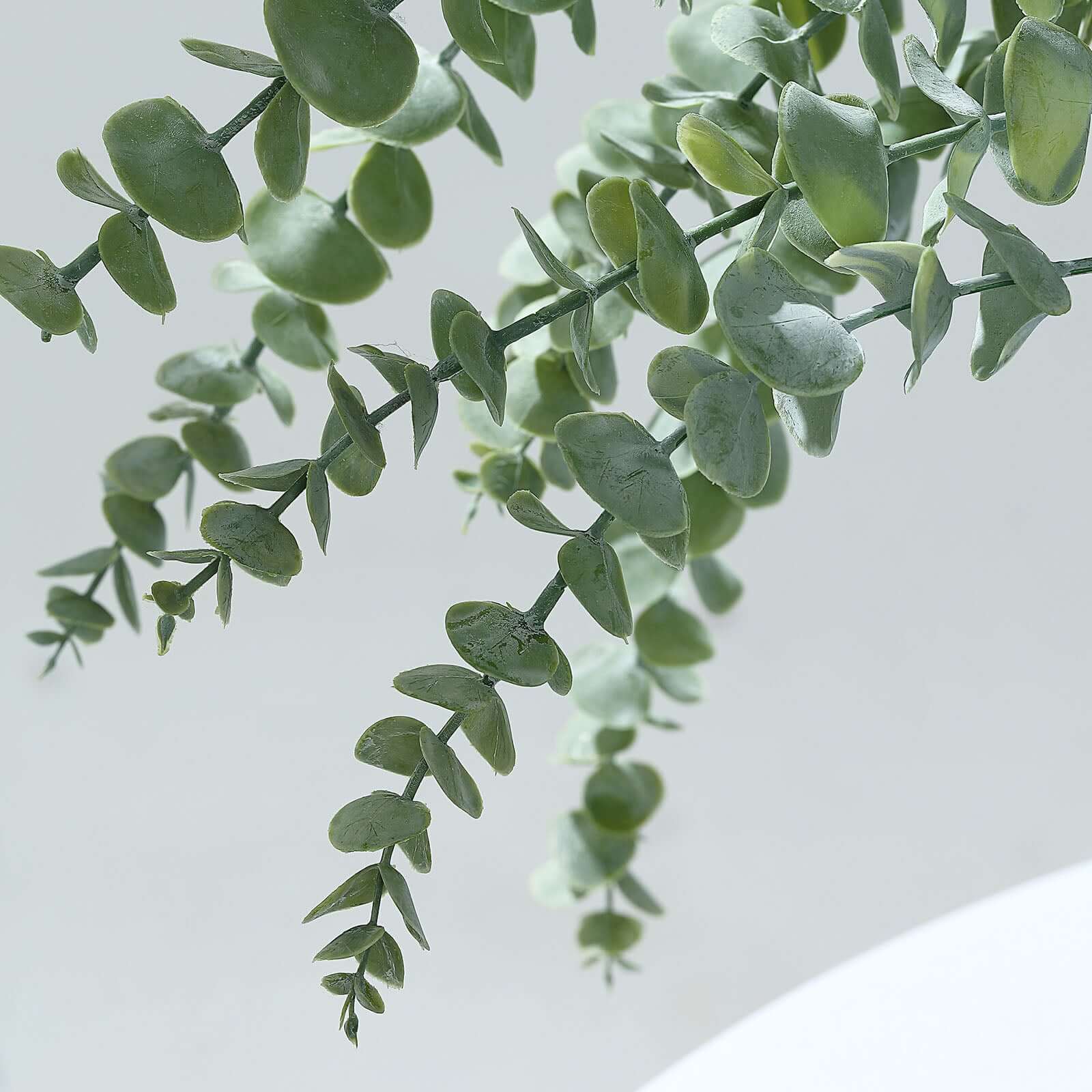 3 Bushes Frosted Green Artificial Eucalyptus Branches Faux Plant 30" - Image 8