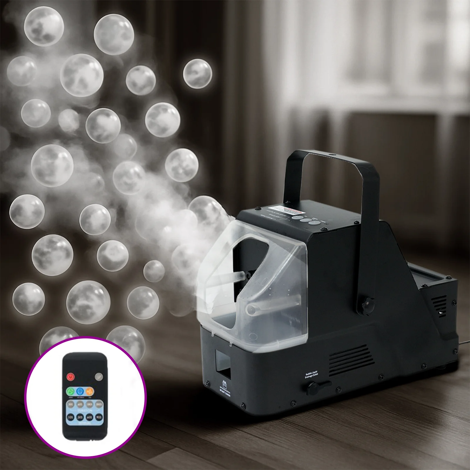3-in-1 Fog Bubble Machine 450W with Wireless Remote – 550ml Smoke & Bubble Maker for DJ, Wedding, Halloween & Party Effects - Image 9