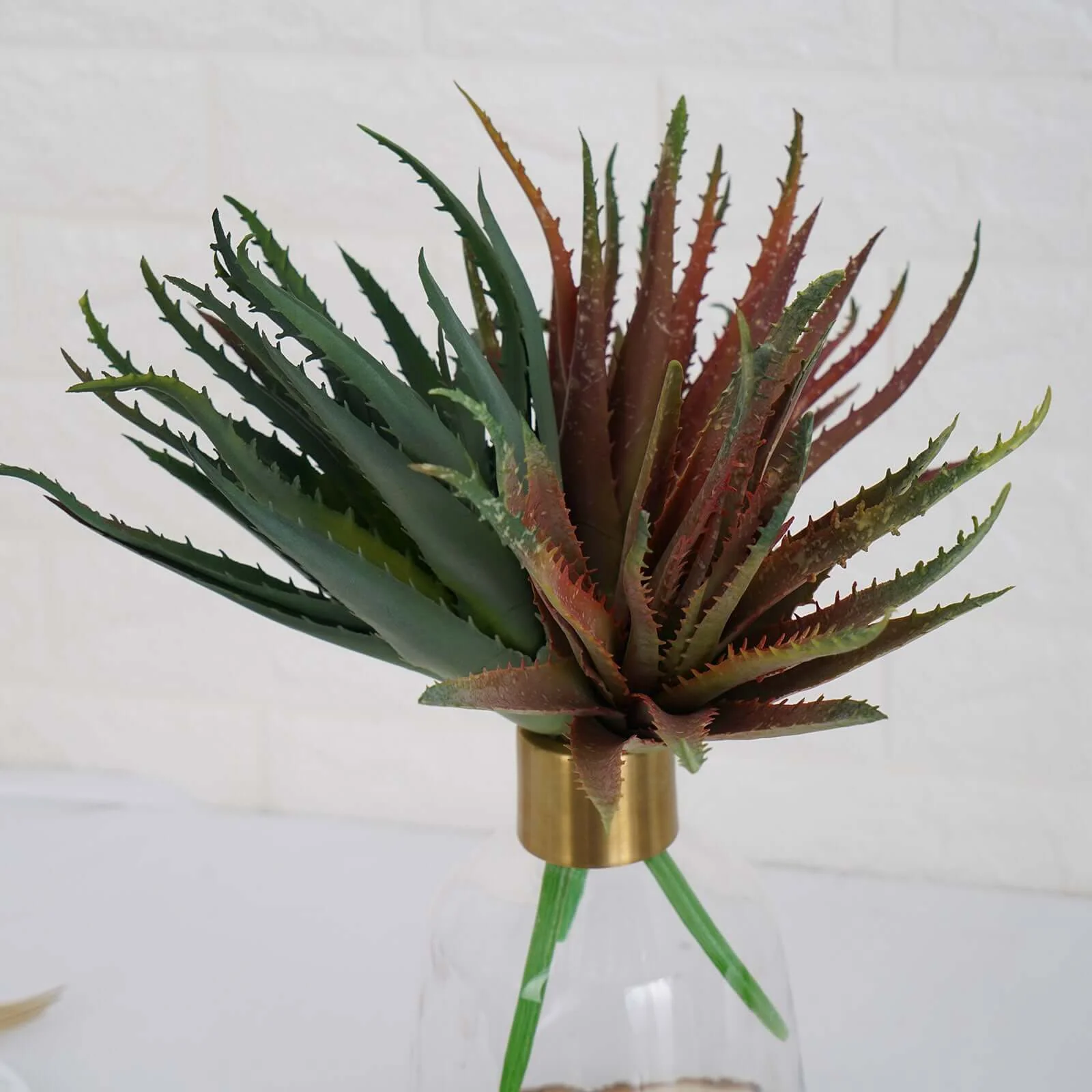 3 Pack Artificial PVC Aloe Cameronii Decorative Succulent Plants 12" - Image 11
