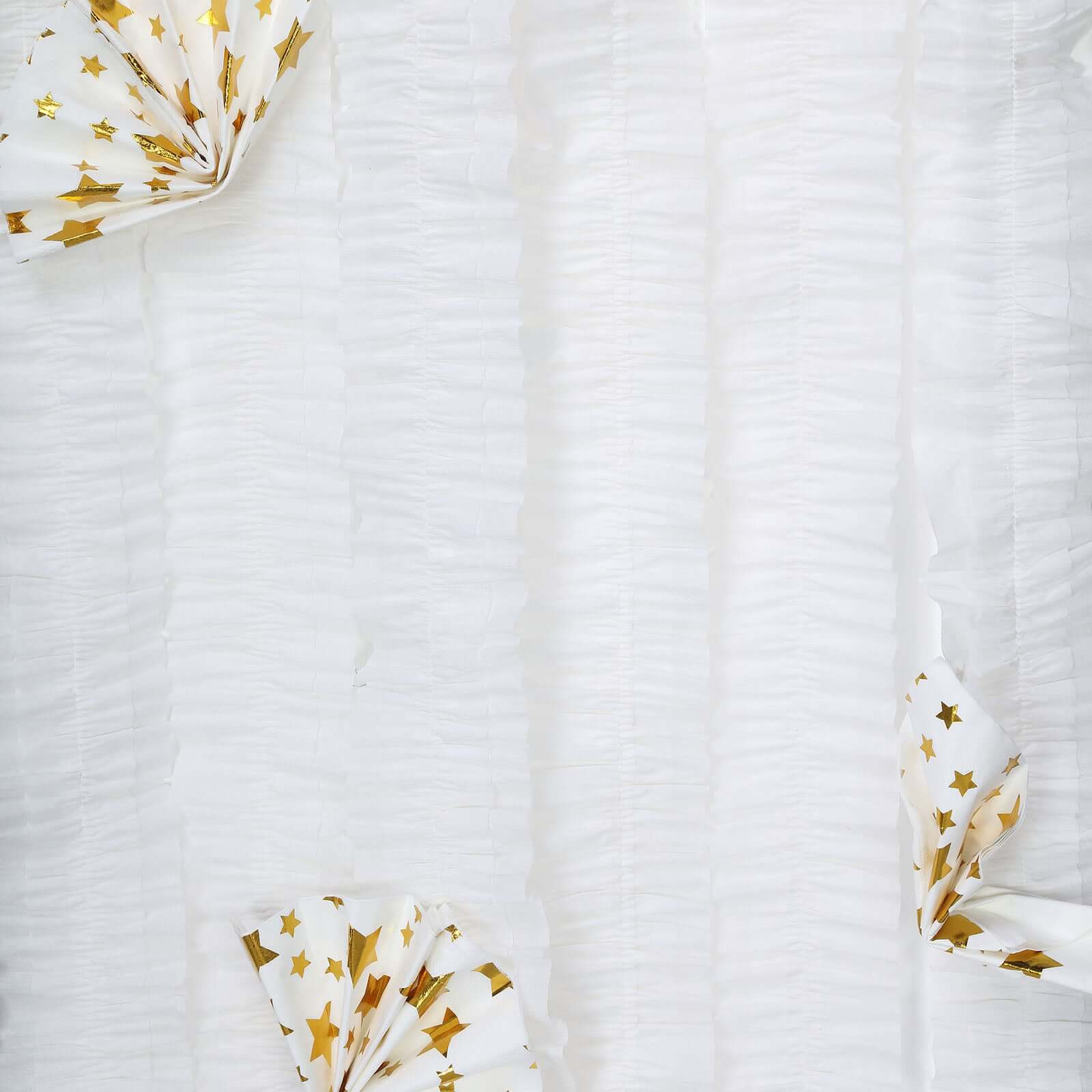 3 Pack White Ruffled Paper Streamer Rolls, Crepe Tissue Party Decorations 28ft - Image 15