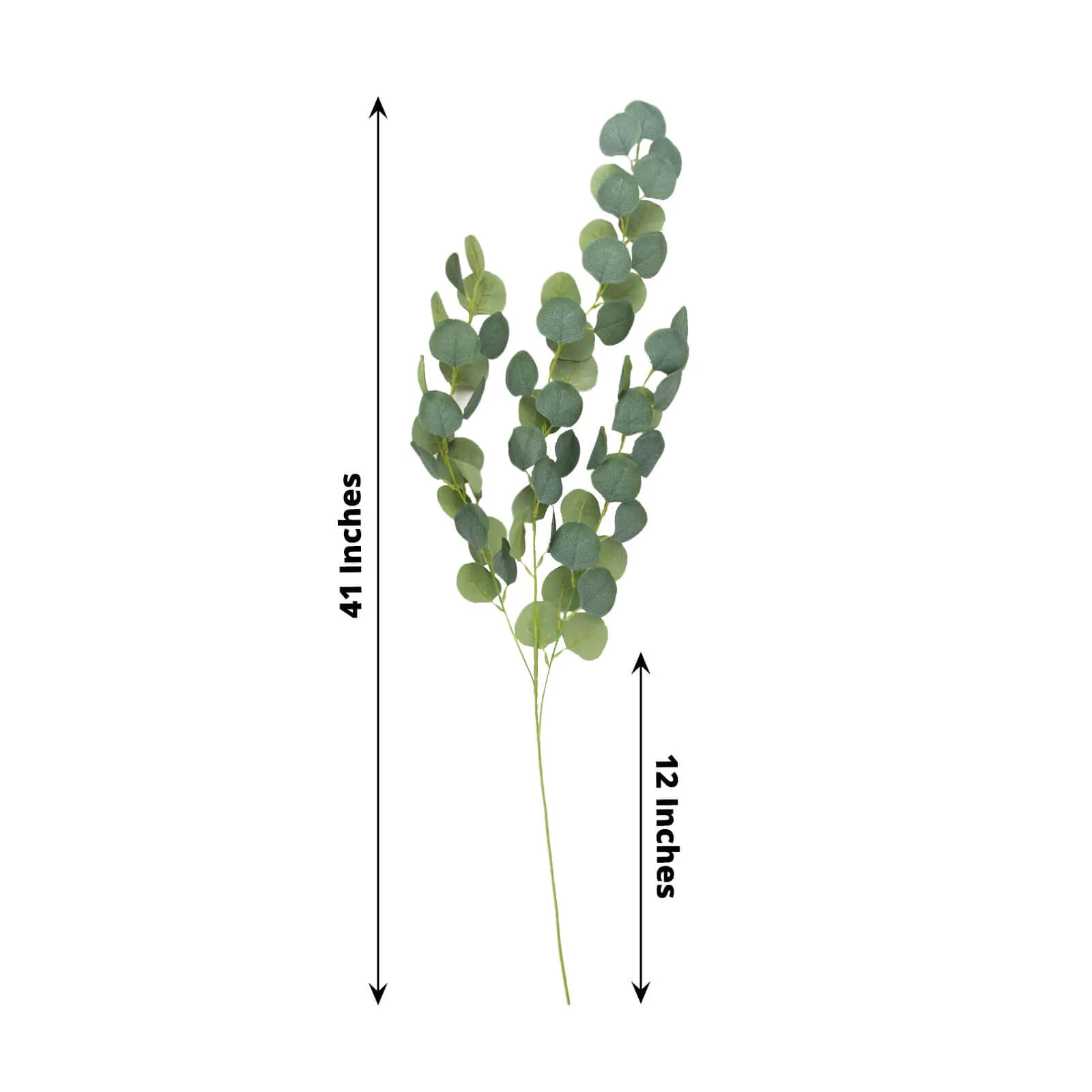 3 Pack Green Real Touch Hanging Artificial Plant Eucalyptus Stems, Silk Silver Dollar Indoor Leaf Sprays 41" - Image 3