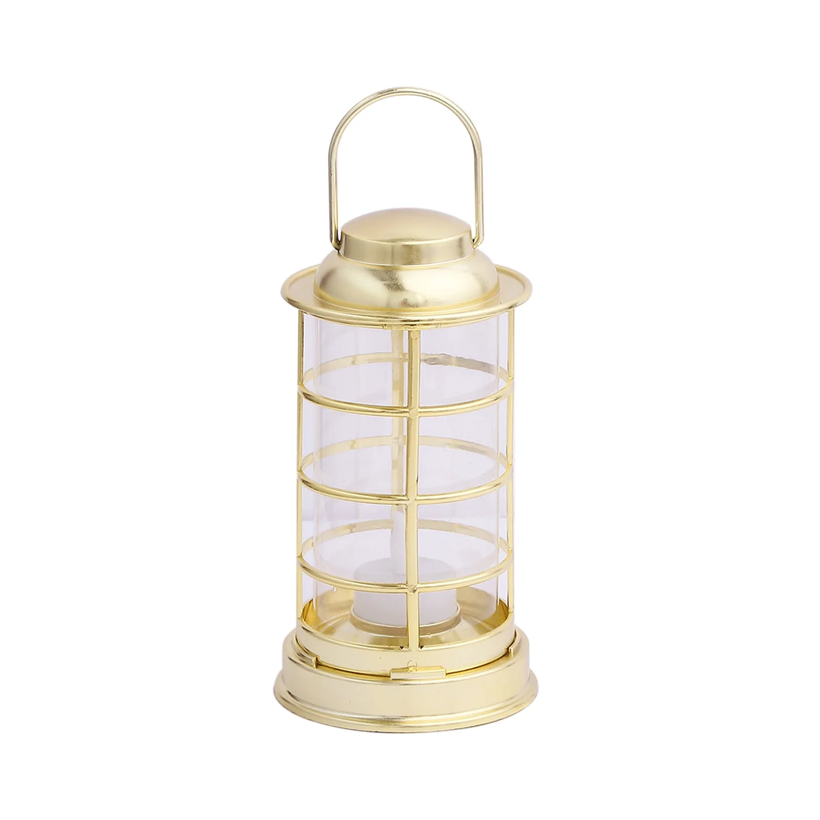 3-Pack LED Mini Lantern Lamps Gold 7" - Battery Operated Decorative Tealight Candles - Image 7