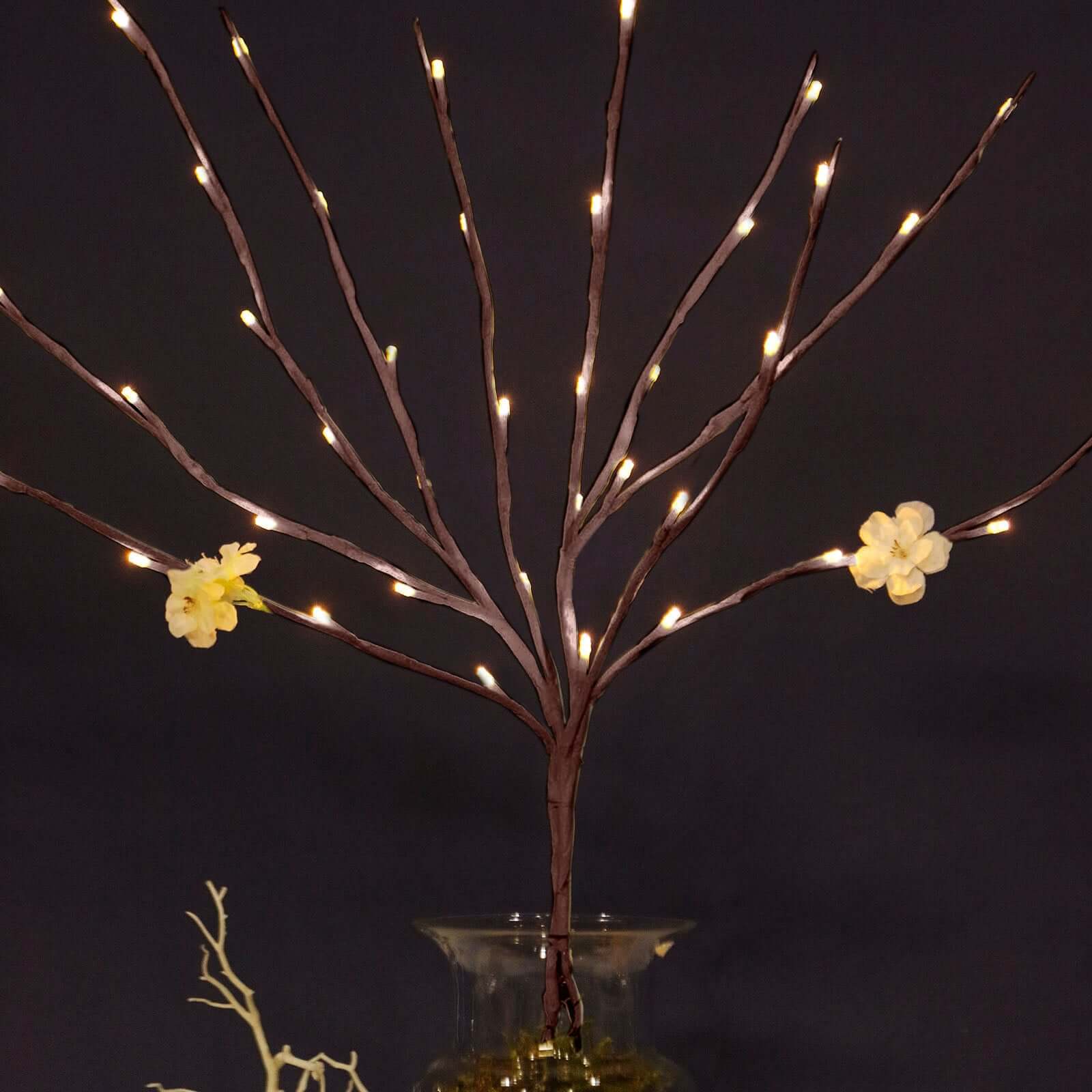 3-Pack LED Tree Twig Lights 28.5" Brown - Artificial Warm White Lighted Branches With 60 Bright LED Bulbs - Image 10