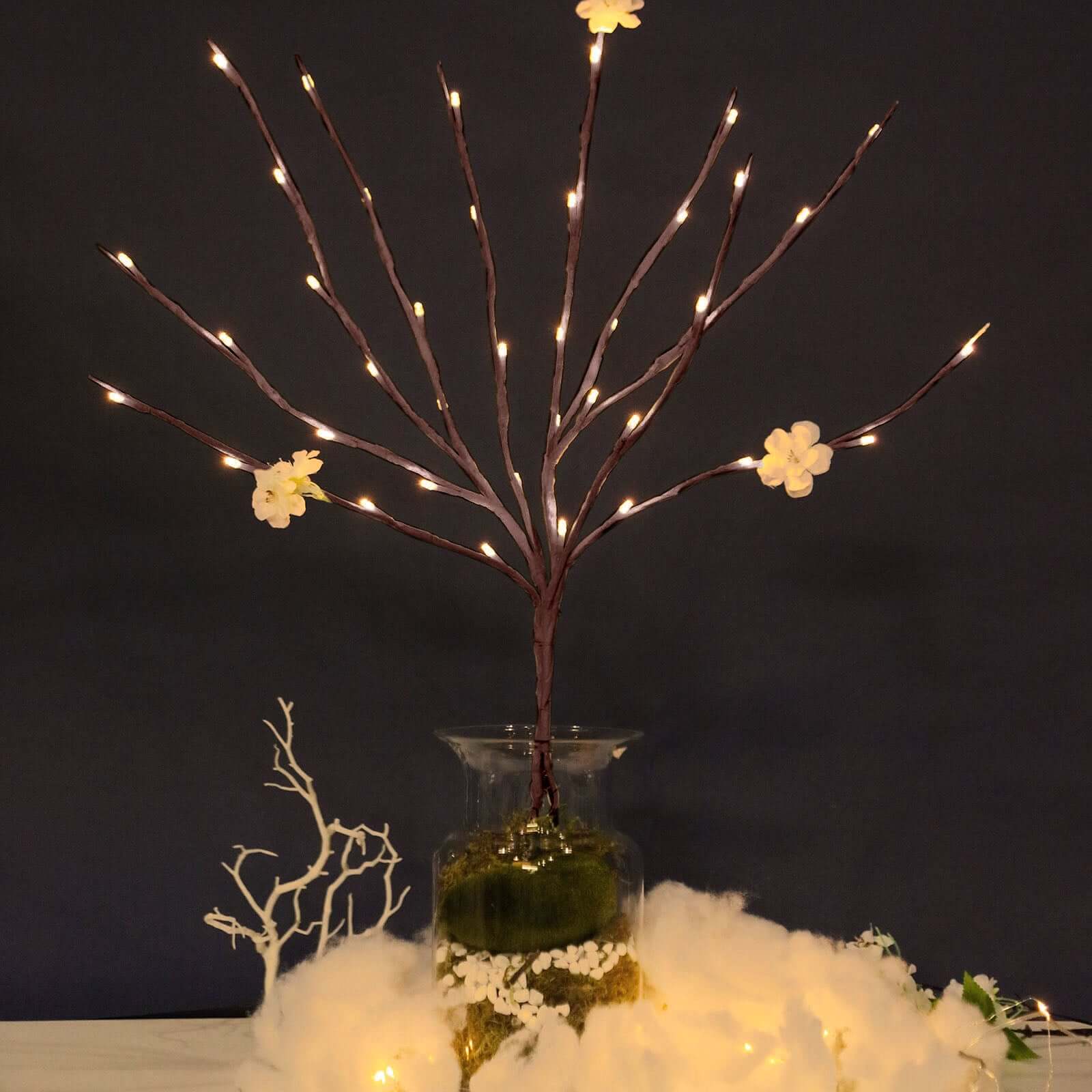 3-Pack LED Tree Twig Lights 28.5" Brown - Artificial Warm White Lighted Branches With 60 Bright LED Bulbs - Image 9