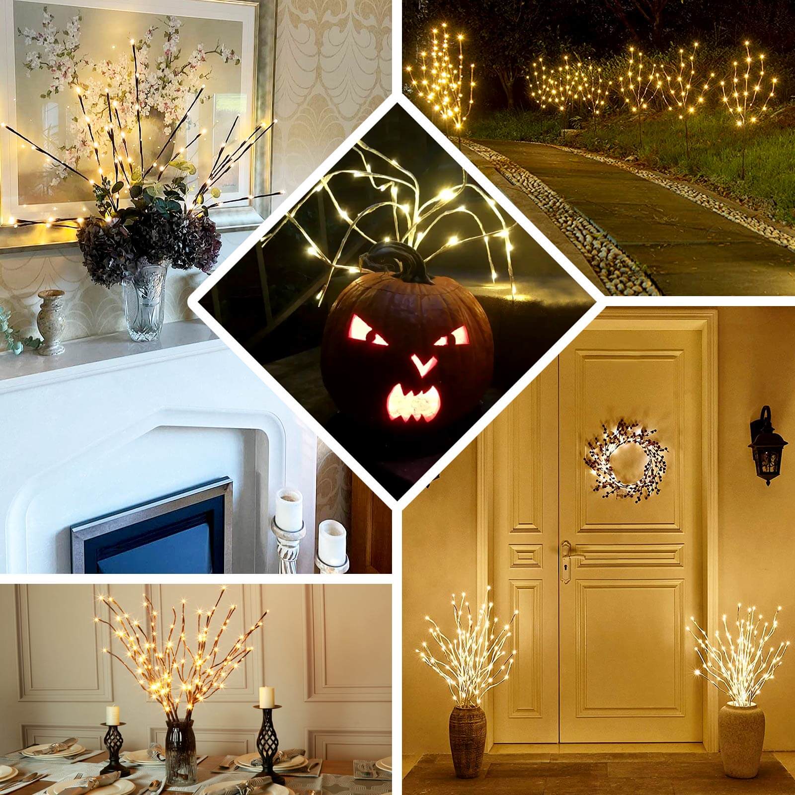 3-Pack LED Twig Lights 28.5" Artificial Tree Design - Warm White Lighted Branches with 60 Bright Bulbs - Image 5