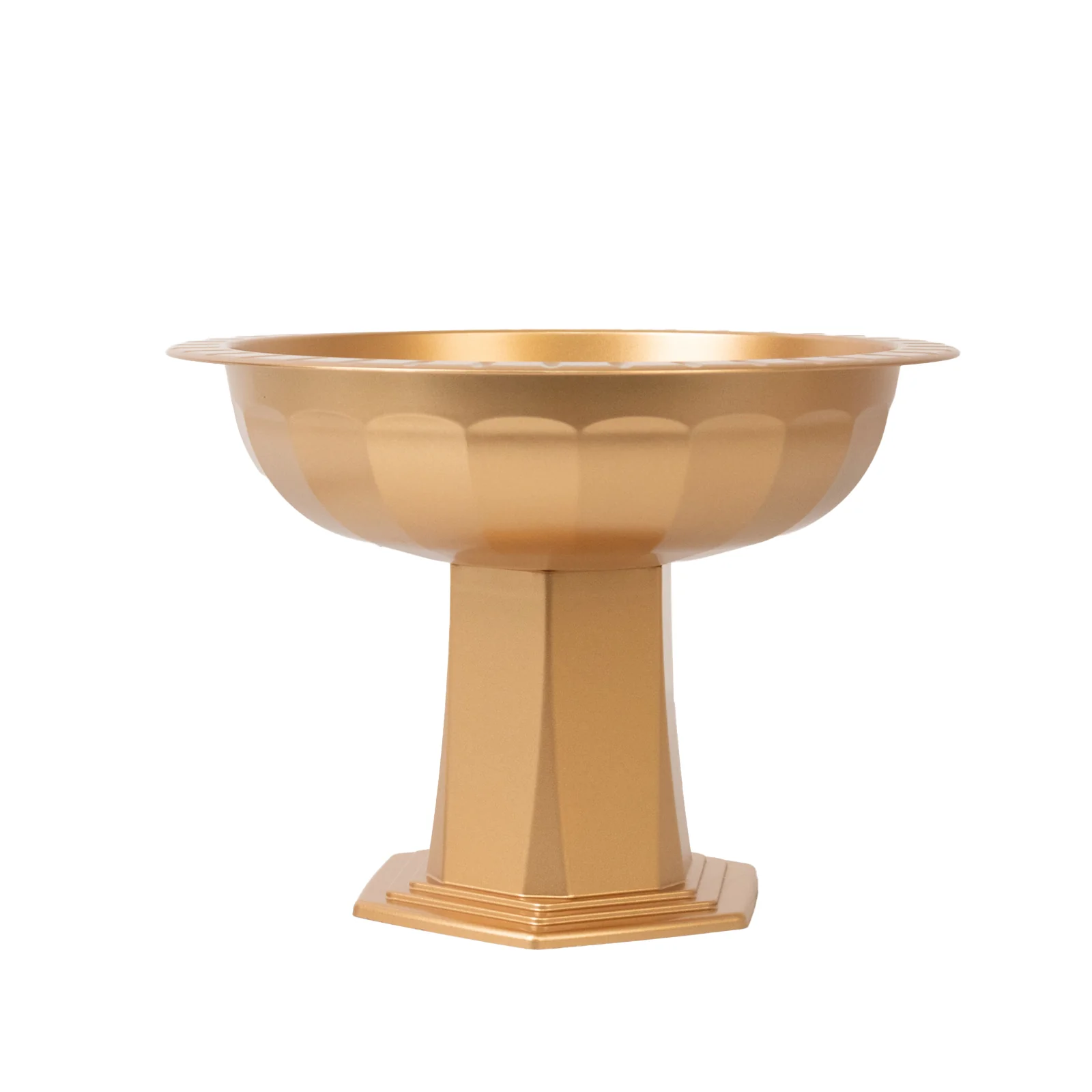 3 Pack Gold Roman Footed Pedestal Bowl Vases, 10"x7" Plastic Compote Flower Stands for Table Centerpiece Arrangements - Image 6
