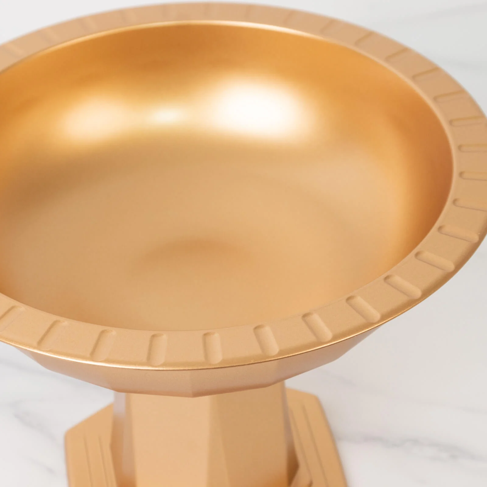 3 Pack Gold Roman Footed Pedestal Bowl Vases, 10"x7" Plastic Compote Flower Stands for Table Centerpiece Arrangements - Image 8