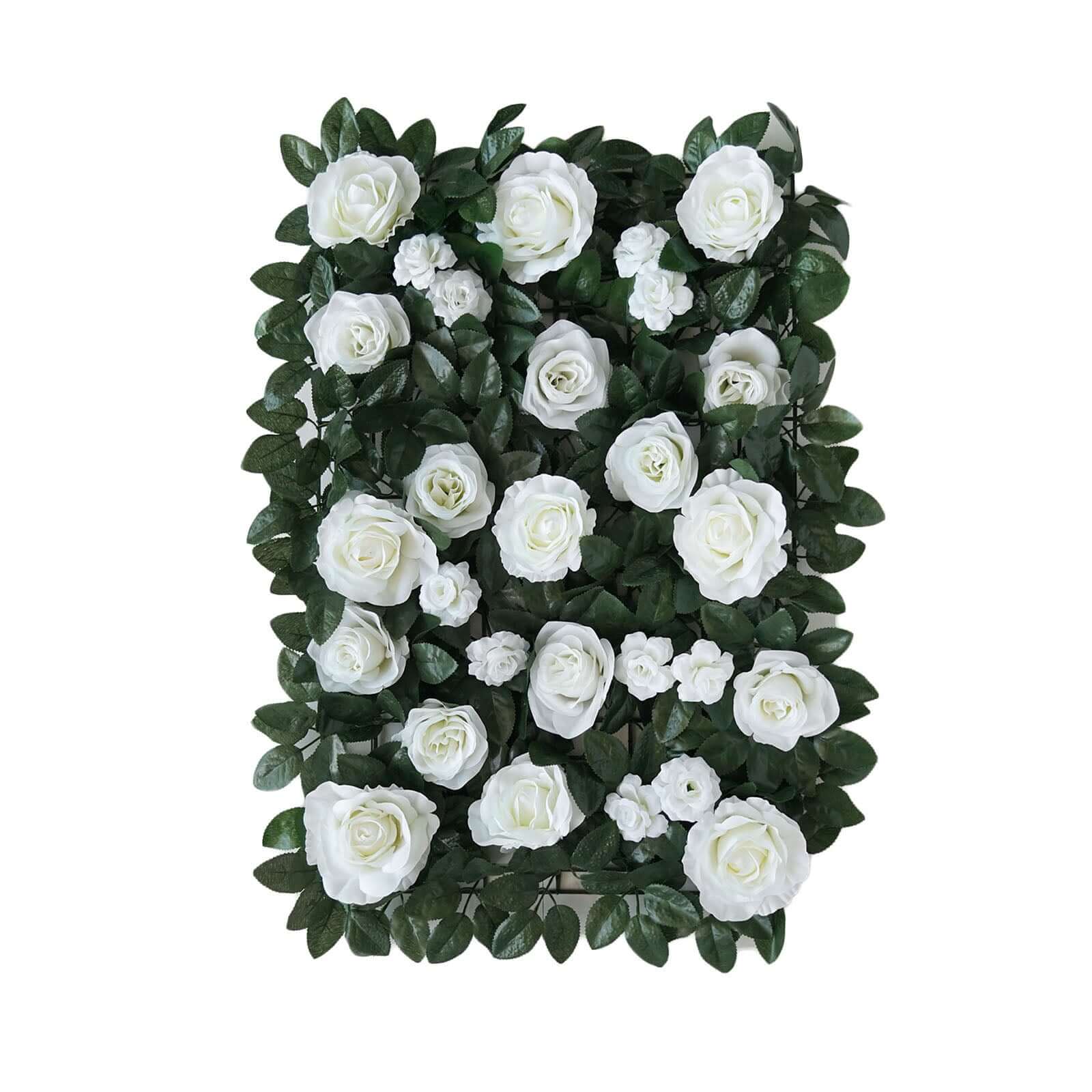 Easy-Install White Silk Rose Flower Mat Wall Panel Backdrop 3 Sq ft. - Image 7