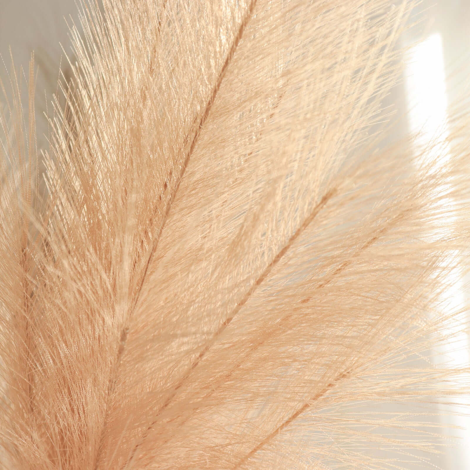 3 Stems Artificial Pampas Grass Decor 44" Taupe - Fluffy Faux Ornamental Grass Branches - Image 2