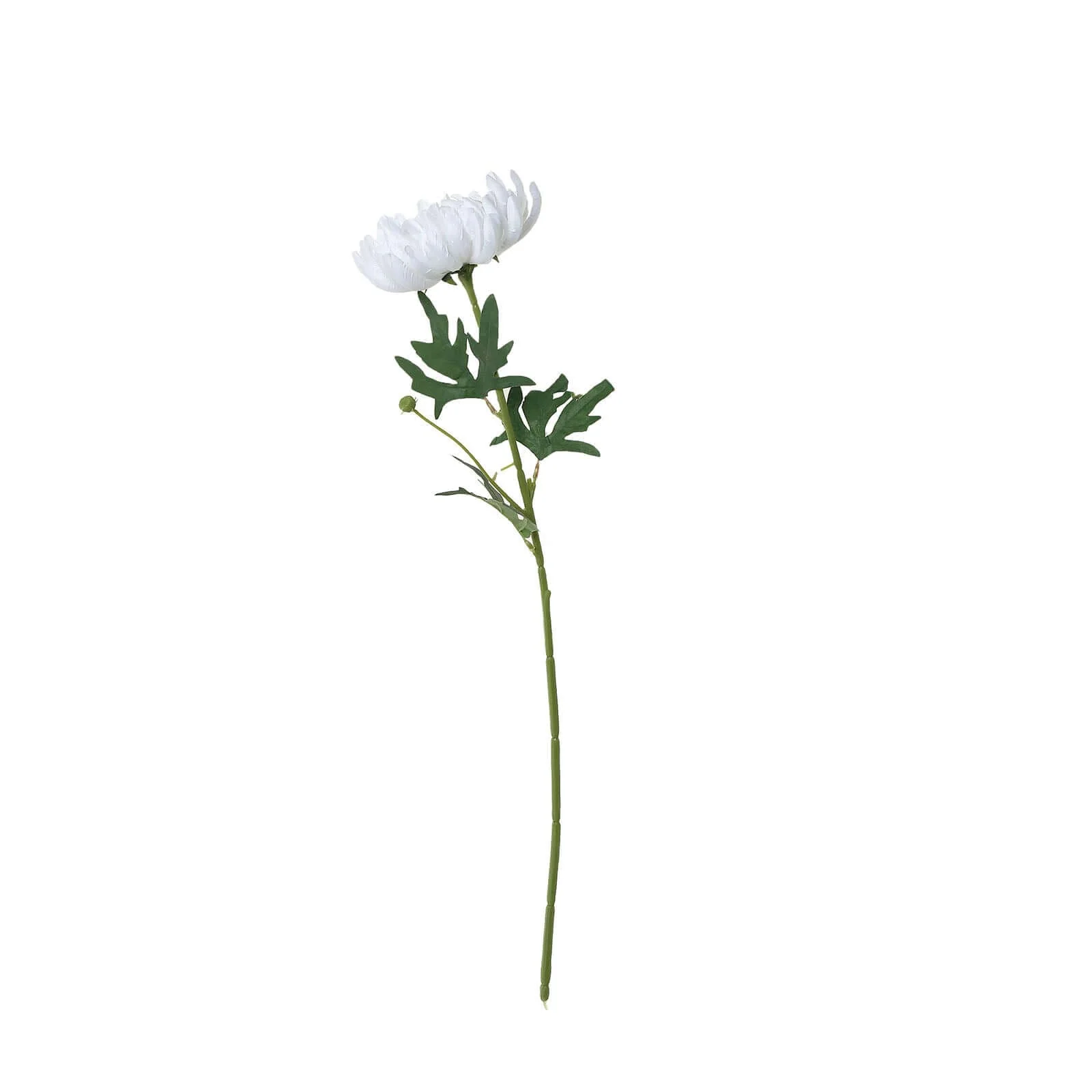 3 Stems White Artificial Silk Chrysanthemum Bouquet Flowers, Large Faux Mum Branches 27" - Image 7