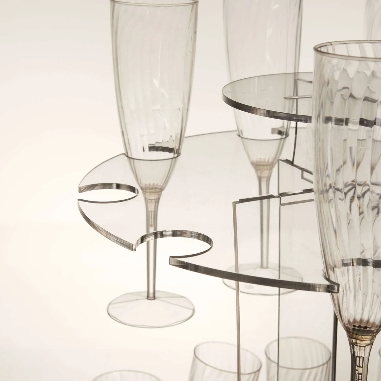 3-Tier Round Champagne Glass Holder Tower 21" Clear Acrylic - Image 10