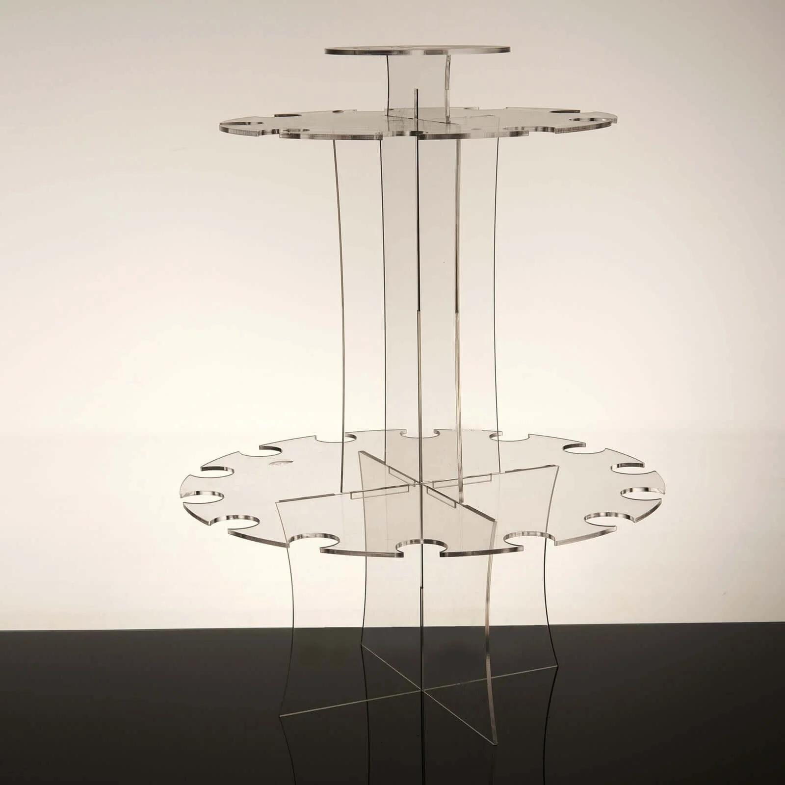 3-Tier Round Champagne Glass Holder Tower 21" Clear Acrylic - Image 12