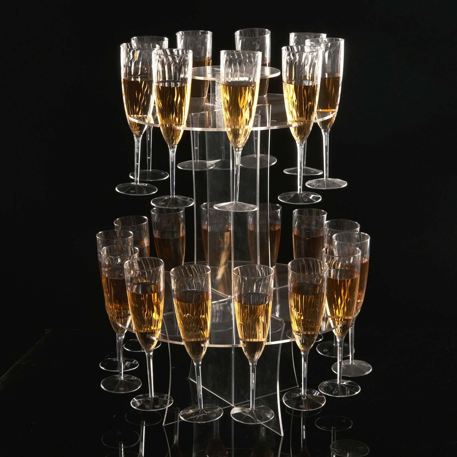 3-Tier Round Champagne Glass Holder Tower 21" Clear Acrylic - Image 13