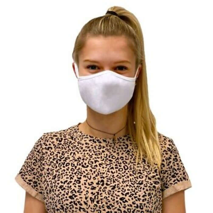 30 Pack White Cotton Face Mask, Reusable Fabric Masks With Soft Ear Loops 3 Ply - Image 23