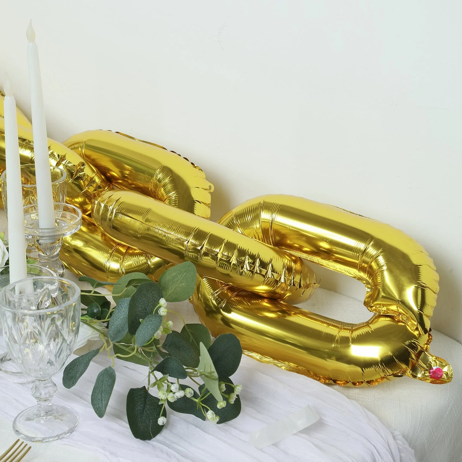 30 Pack Gold Chain Link Balloons – Durable Foil Balloon connect up to 16ft for Parties & Events - Image 6