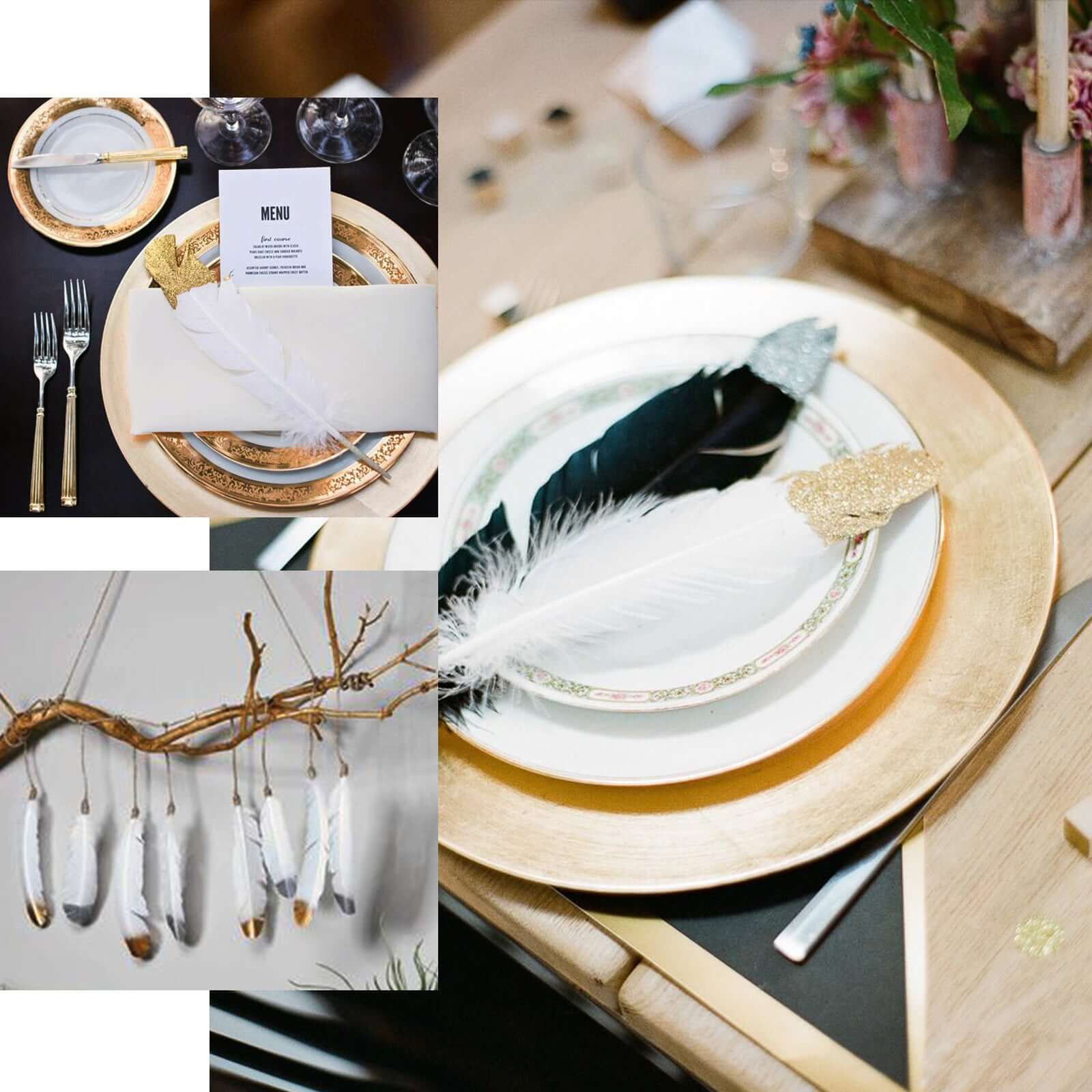 30 Pack Metallic Gold Dipped Turquoise Real Goose Feathers, Craft Feathers For Party Decoration - Image 9