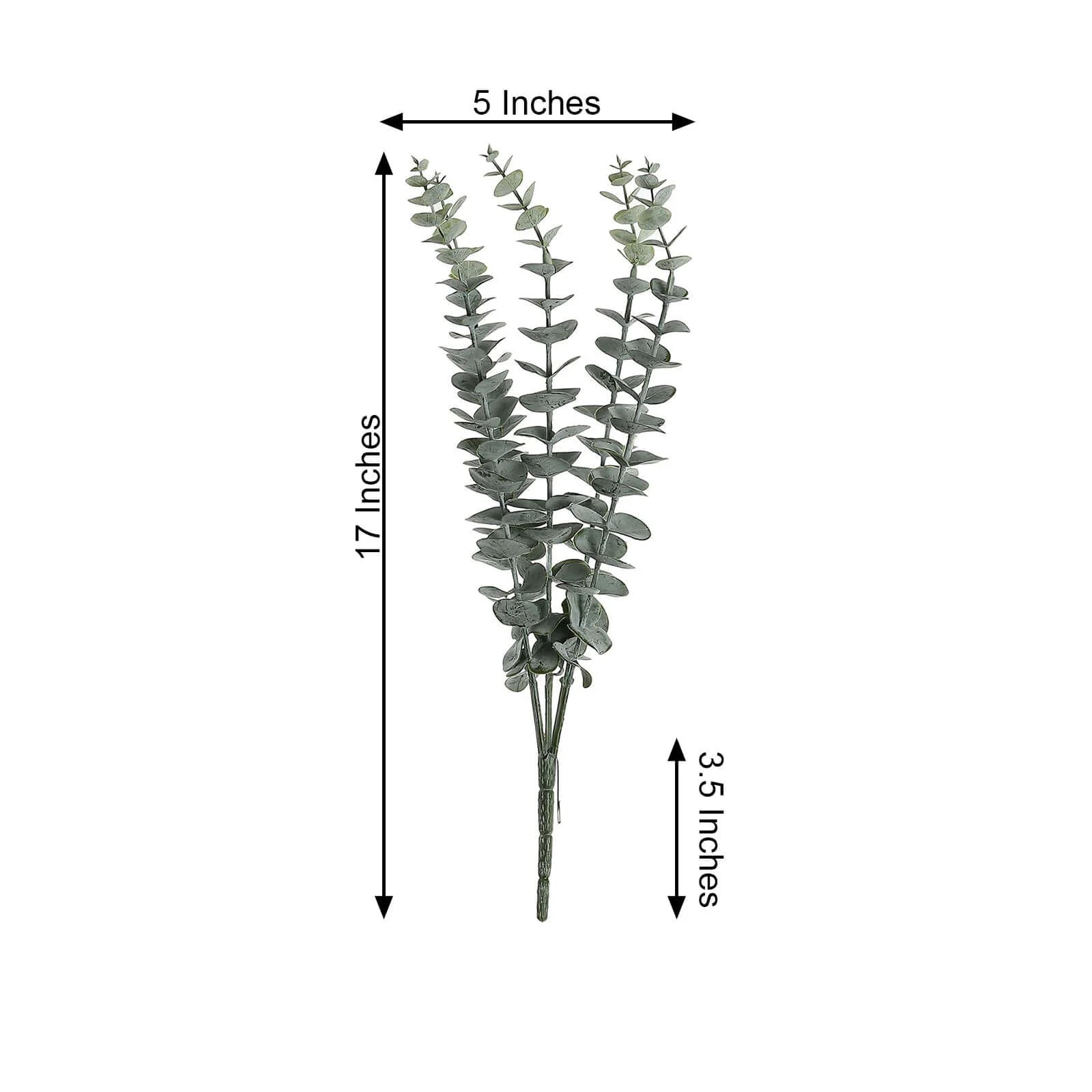 30 Stems Frosted Green Artificial Eucalyptus Sprays, Faux Plants 17" - Image 3